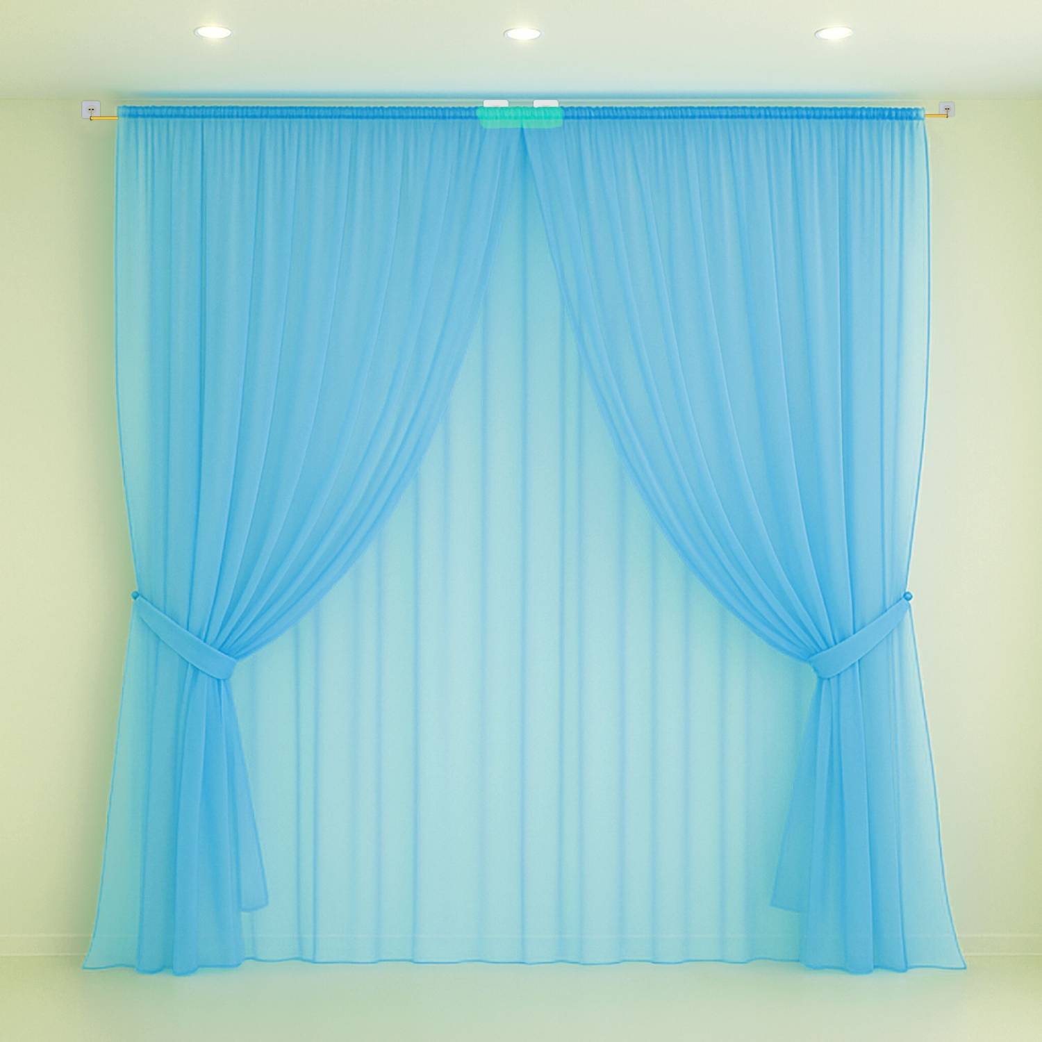 1iAM Turquoise Stitched Decoration Net Set of 10 | For Birthday Party,Anniversary Backdrop Item