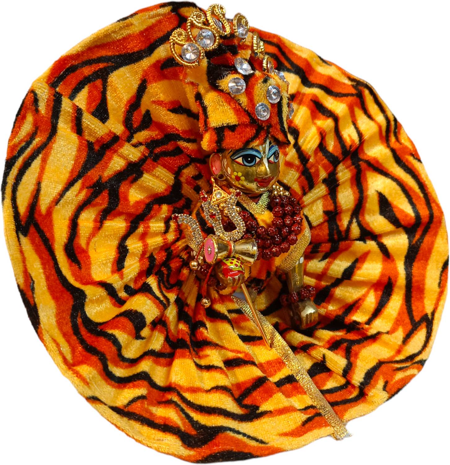 nini 5 No Laddu Gopal Ji Shiv Dress with, Pagdi,Trishul, Damroo ,Rudraksh Mala, Bangle Dress