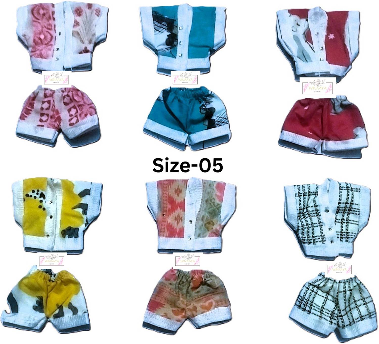 winaaya laddu gopal Dresses for laddu gopal (size -5)pack of 6 Dress (Cotton) Dress