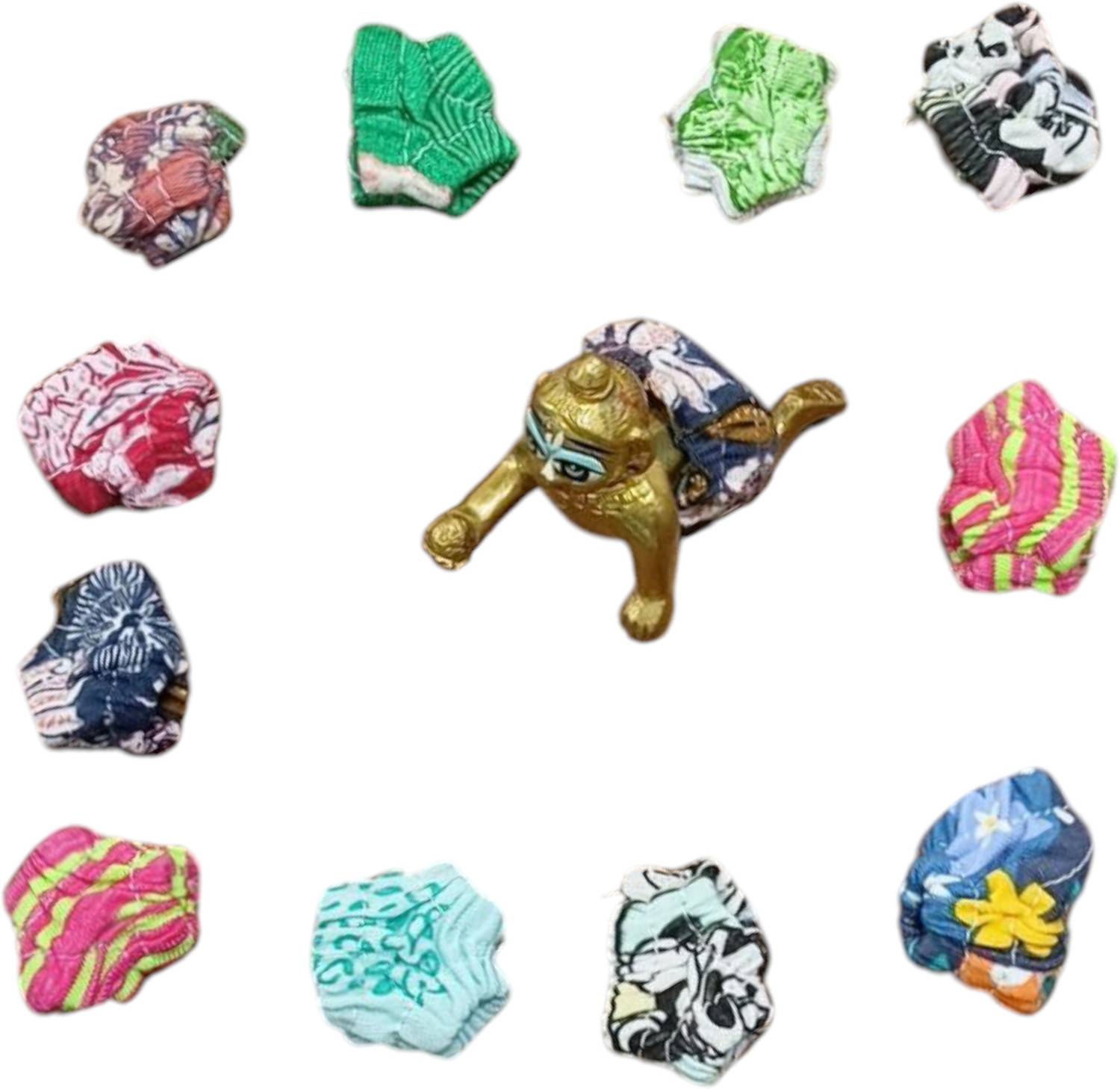 nini Kanha Ji Laddu Gopal Ji, Diaper for Size 1 No, Chaddhi Langoti Nappy, Pack of 12 Dress
