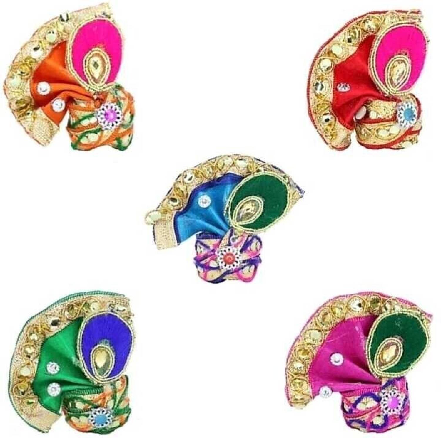 APNAA Agency laddu gopal 5 pagdi (size 0 & 1) / Kanha Idol / Murti height 2 inch / 2.5 inch Dress