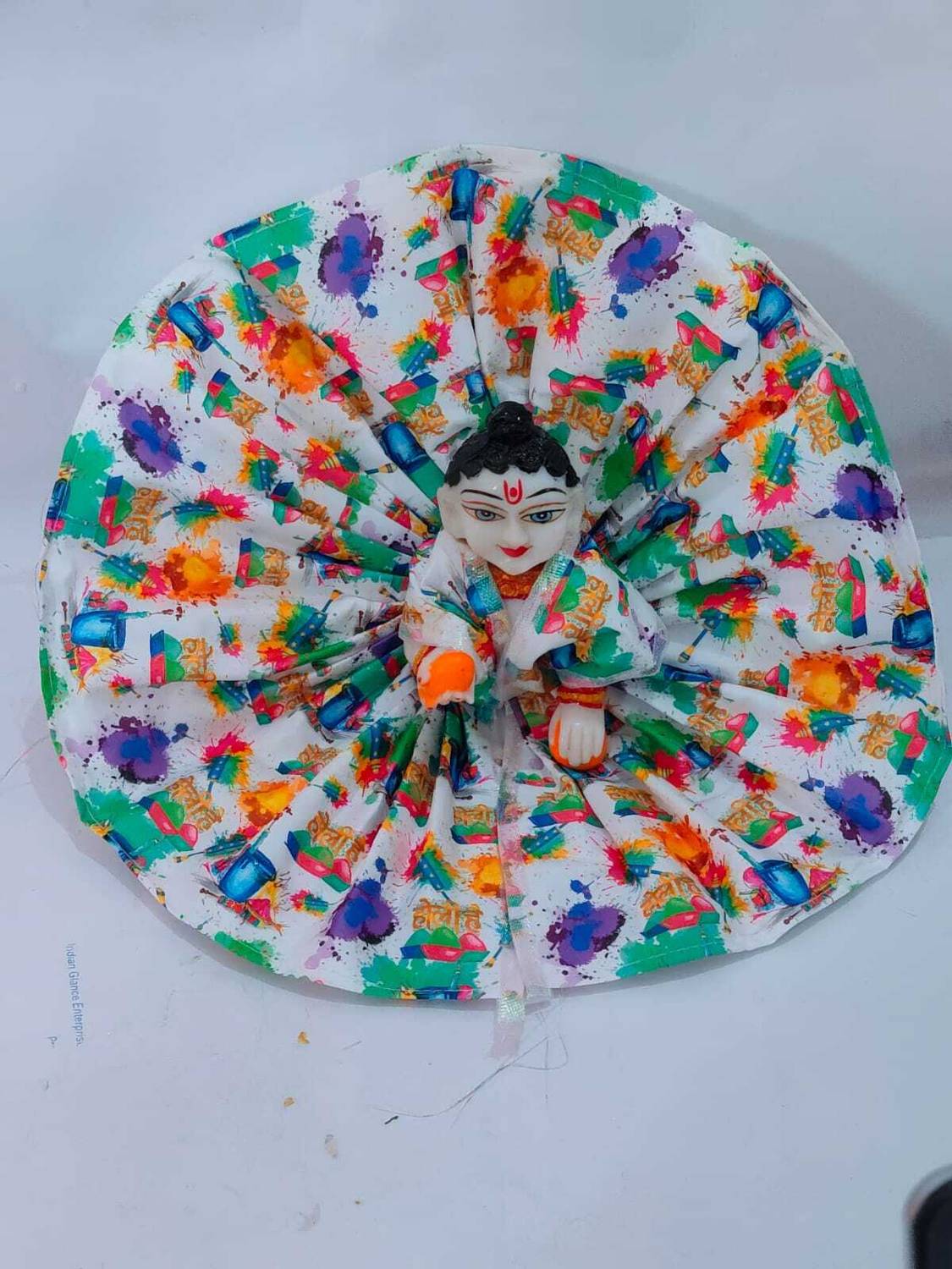 buyagain size 3 no. summer colurfull laddu gopal designer holi special poshak Dress