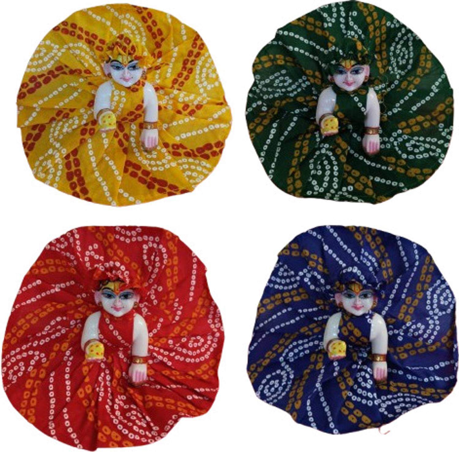 Amber Traders PACK OF 4 laddu gopal summer pure cotton dress [size 0to1 ] Dress