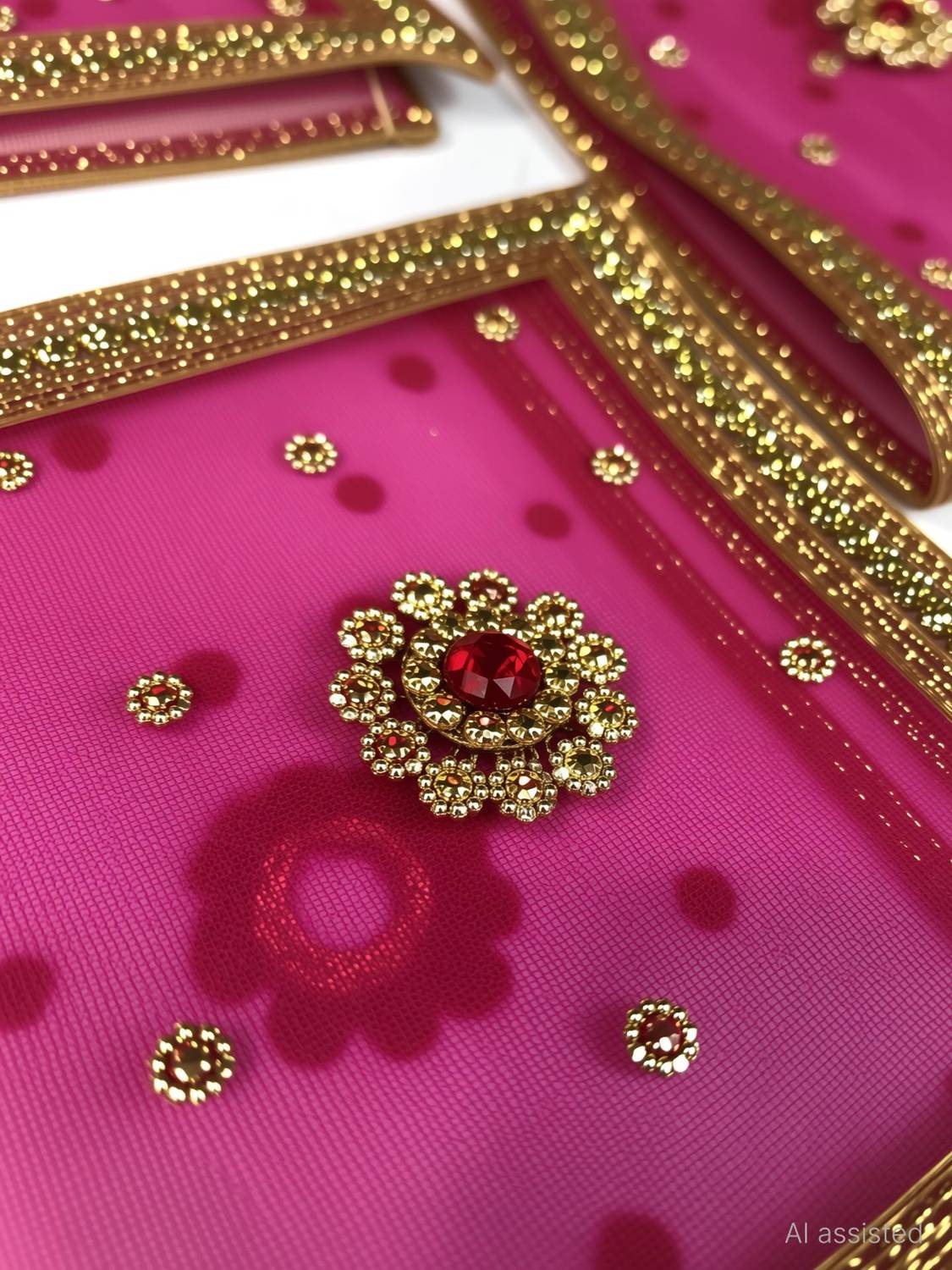 Local Charm Pooja Chunri, (RANDOM DESIGN) Laxmi Maa Chunari, Mata rani ki chunri, Mata Rani Chunni, Devi Durga Chunri, Durga Maa Chunri, For Diwali Puja, Navratri & other Puja Dress