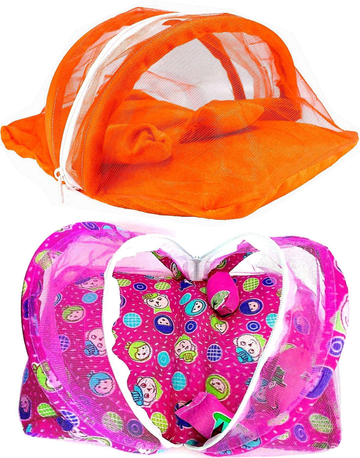 BROWN HORSE\ (PACK OF 2) Laddu Gopal, Soft Sleeping Bed Of Zip Closing Net, MUlticolor Dress