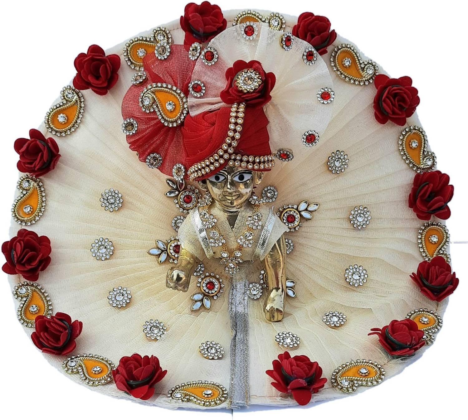 Kanhaji KJPG CREATIONS Size (1) No. Laddu Gopal/Thakur ji/Bal Krishna/ Kanha ji dress Dress