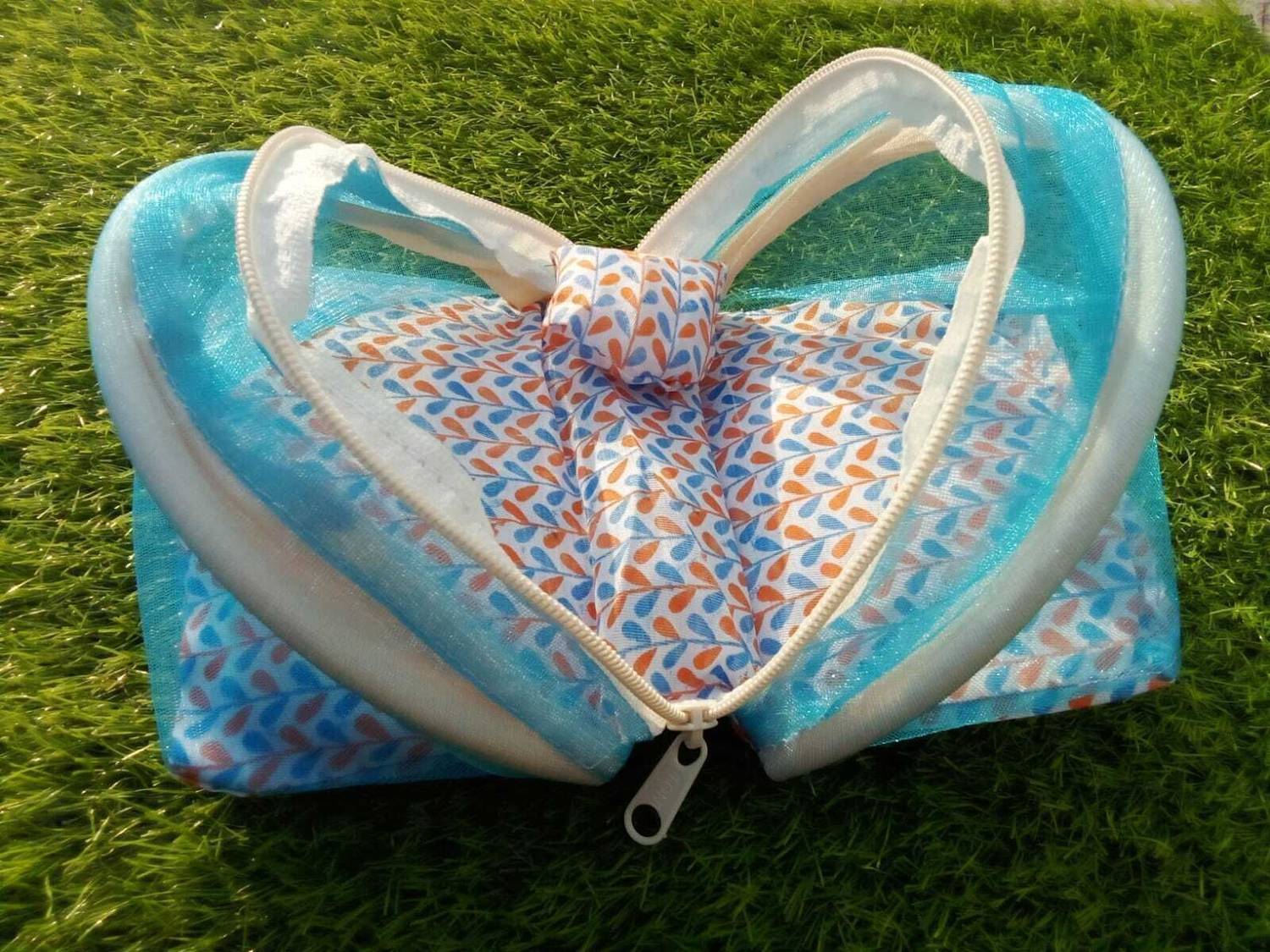 BROWN HORSE\ Laddu Gopal Mosquito Net Bed Size 0 to 1, Pure Cotton Super Soft Bed with Pillow Dress