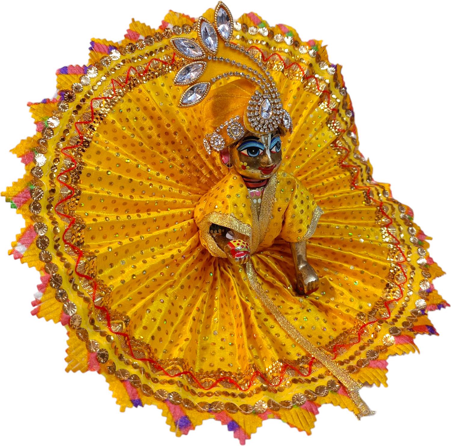 nini Laddu Gopal Ji Thakur Ji 5 NO Beautiful Designer with Pagdi Dress