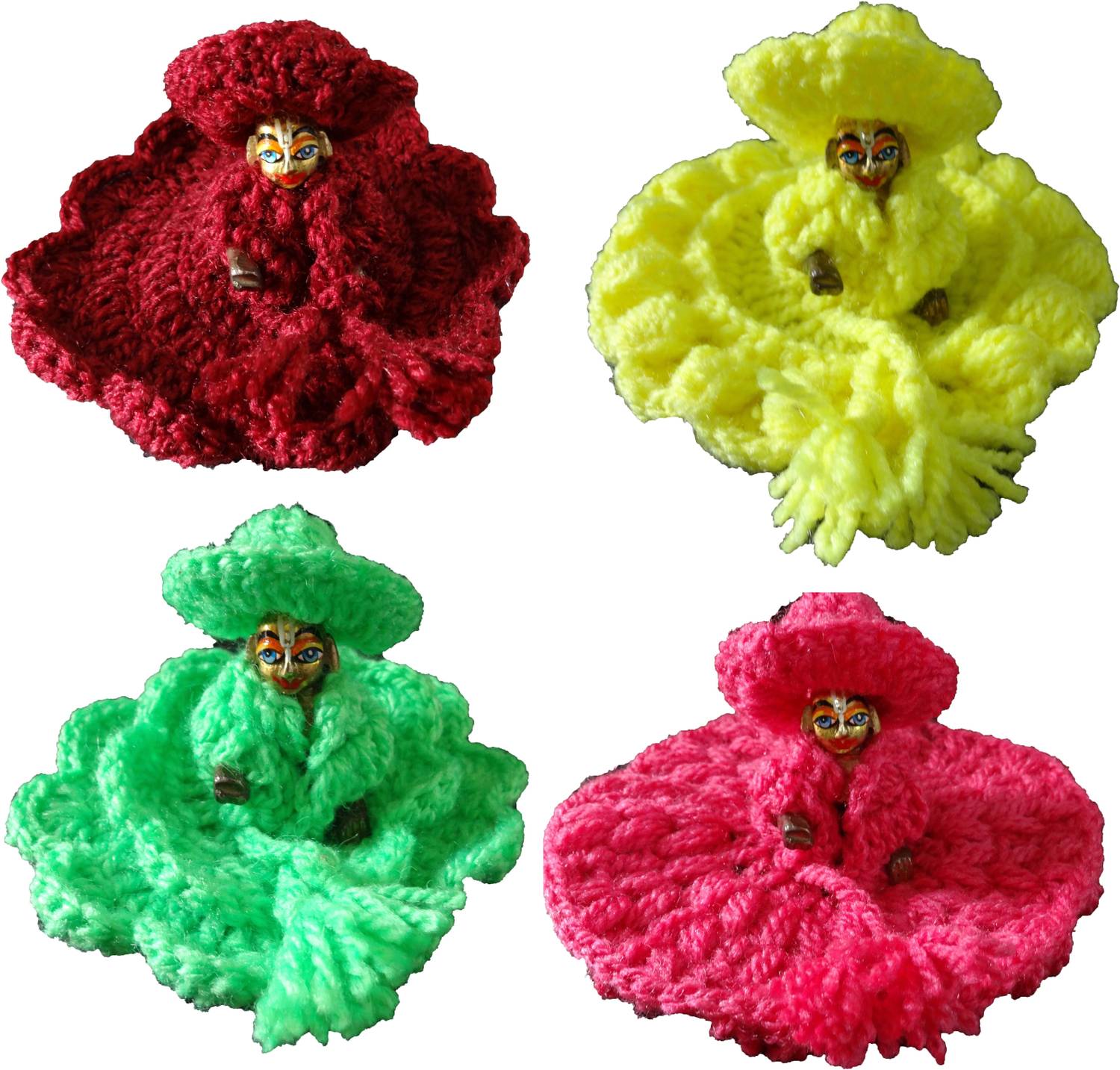 APNAA Agency 2 SWEATER+2CAPS LADDU GOPAL WINTER DRESS, MULTI COLOUR Dress