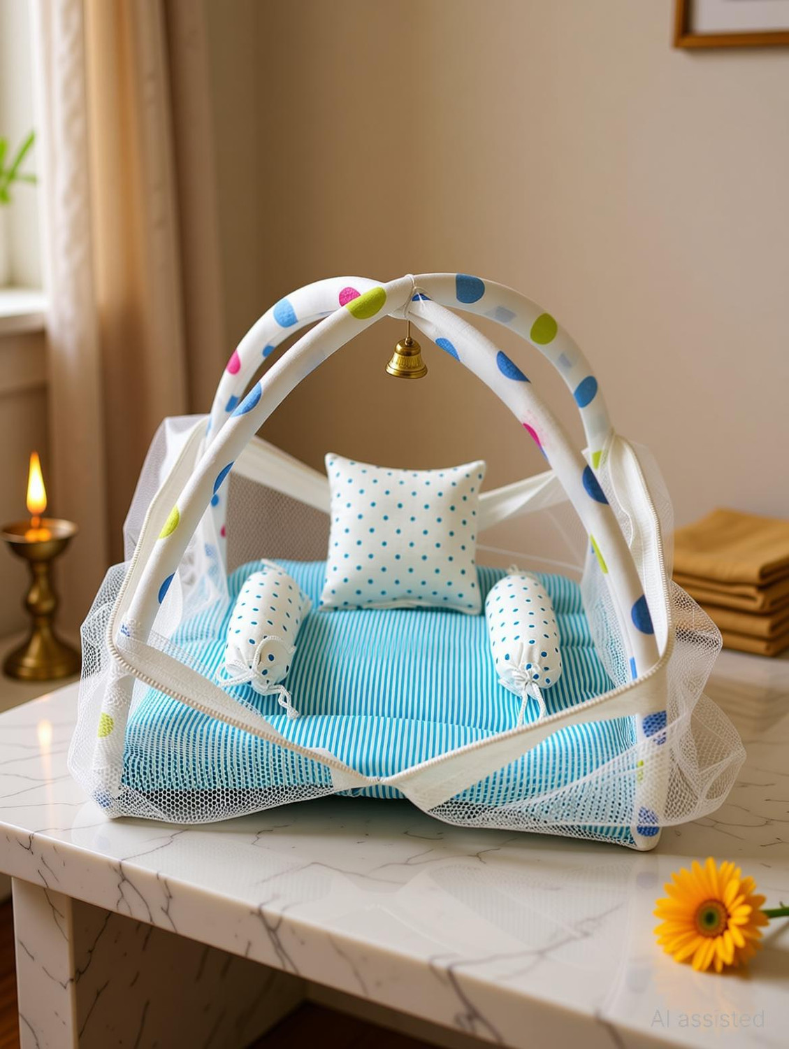 Image of Tarun child care Laddu gopal bed 0 to 6 no. jhula Dress