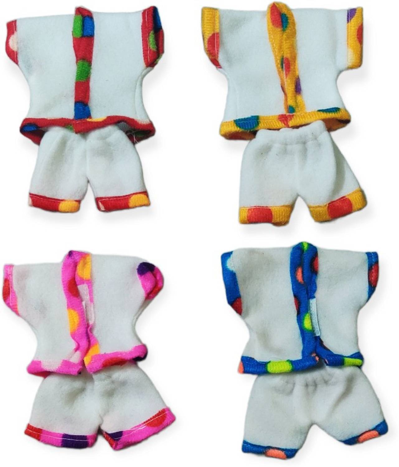 nini Laddu Gopal Ji 4 NO Winter Night Suit Set (Pack of 4) (Random Color & Print) Dress