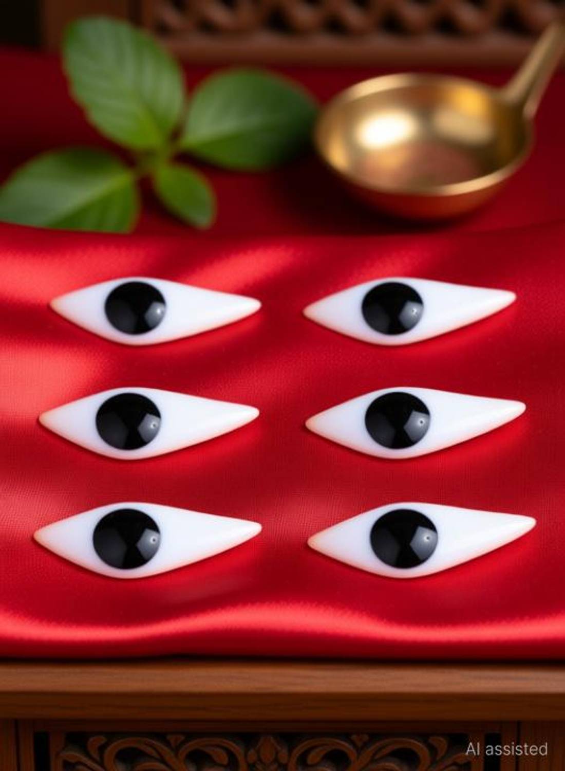 Any Fashion laddu Gopal Eyes/netra Nayan for Size 0 [ Pack of 3 ] Deity Ornament