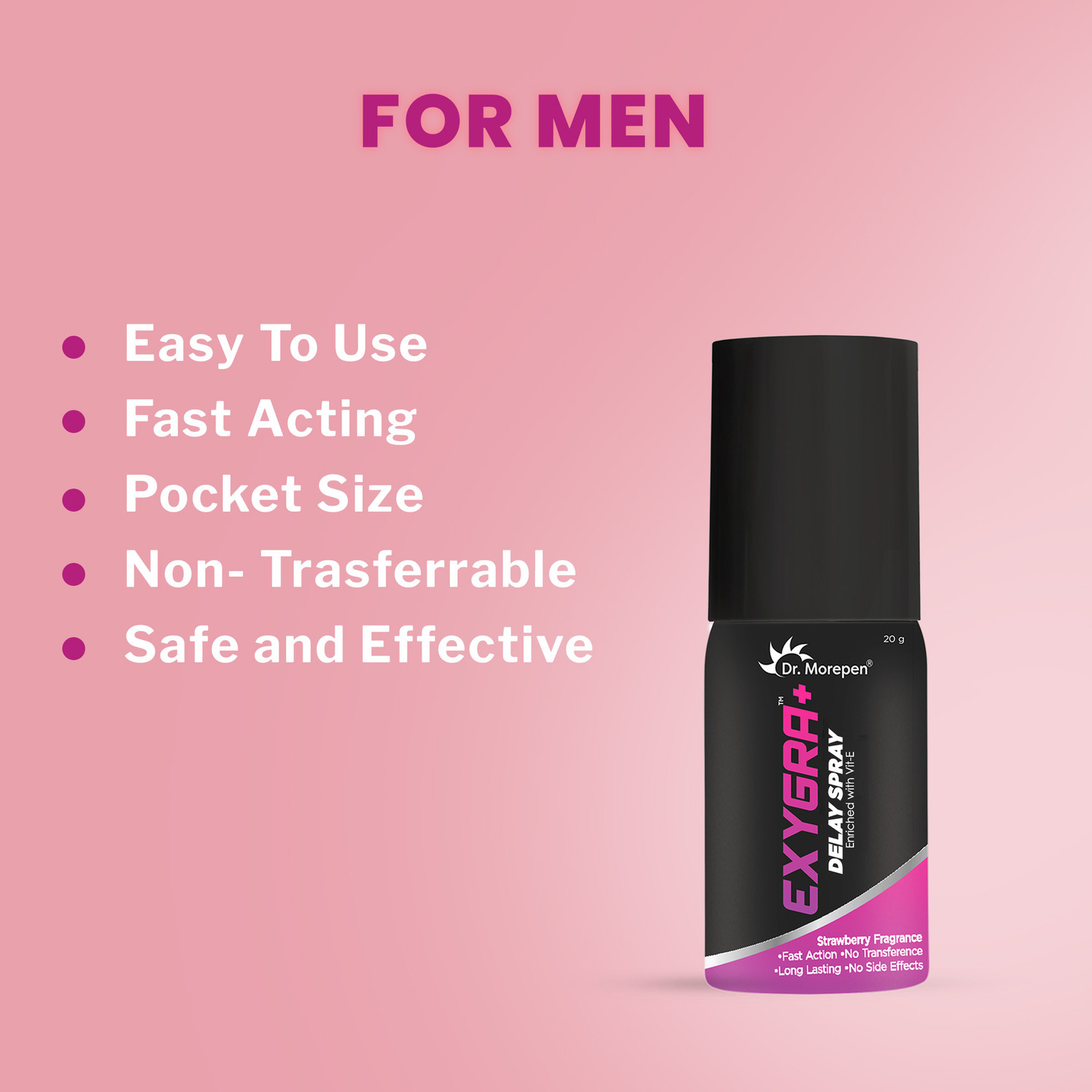 Image of Dr. Morepen Dr. Morepen Exygra+ Delay Spray With Strawberry Fragrance |No Side Effects