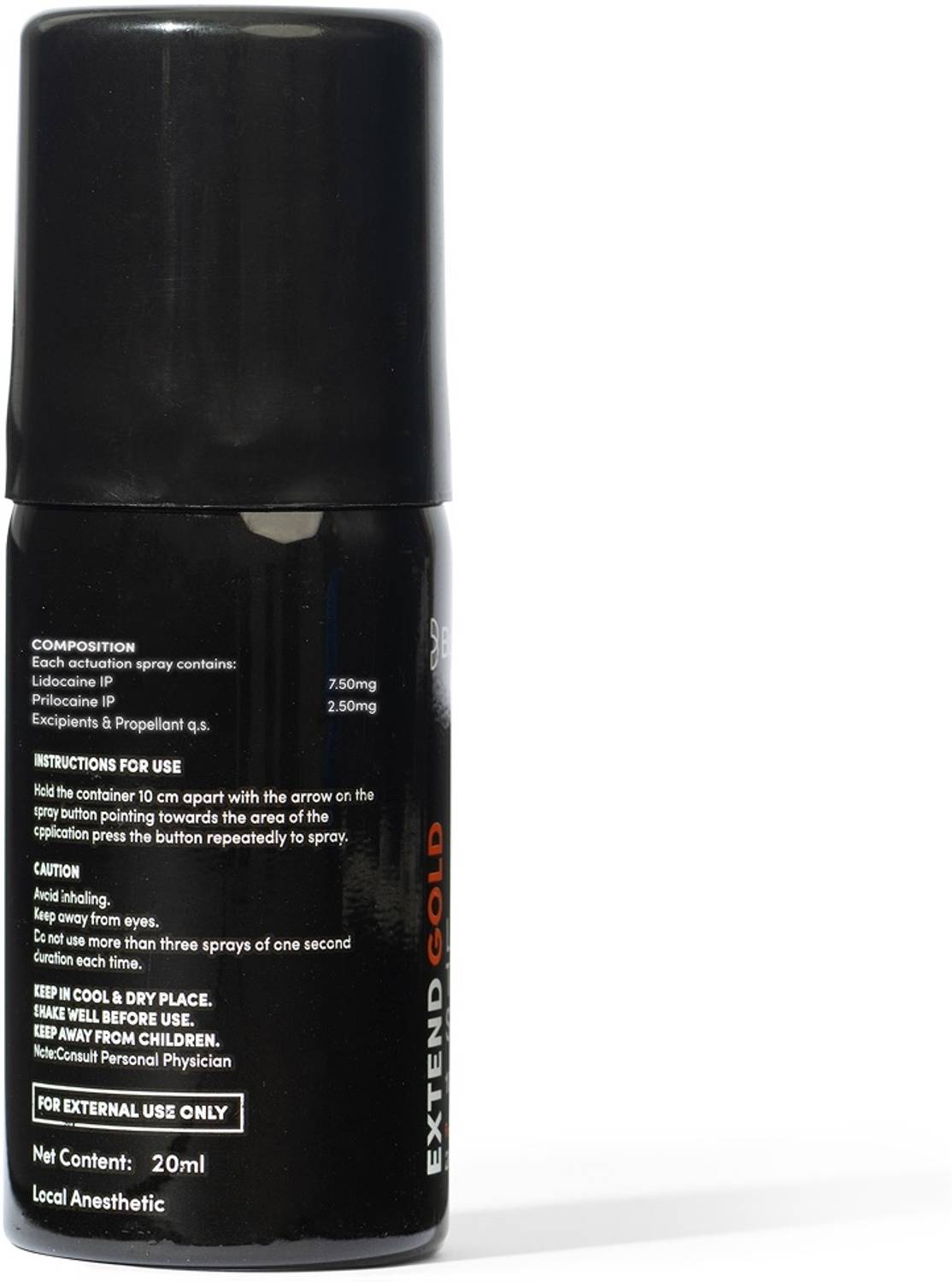 Bold Care Extend Gold Lidocaine & Prilocaine Topical Spray - Image 2