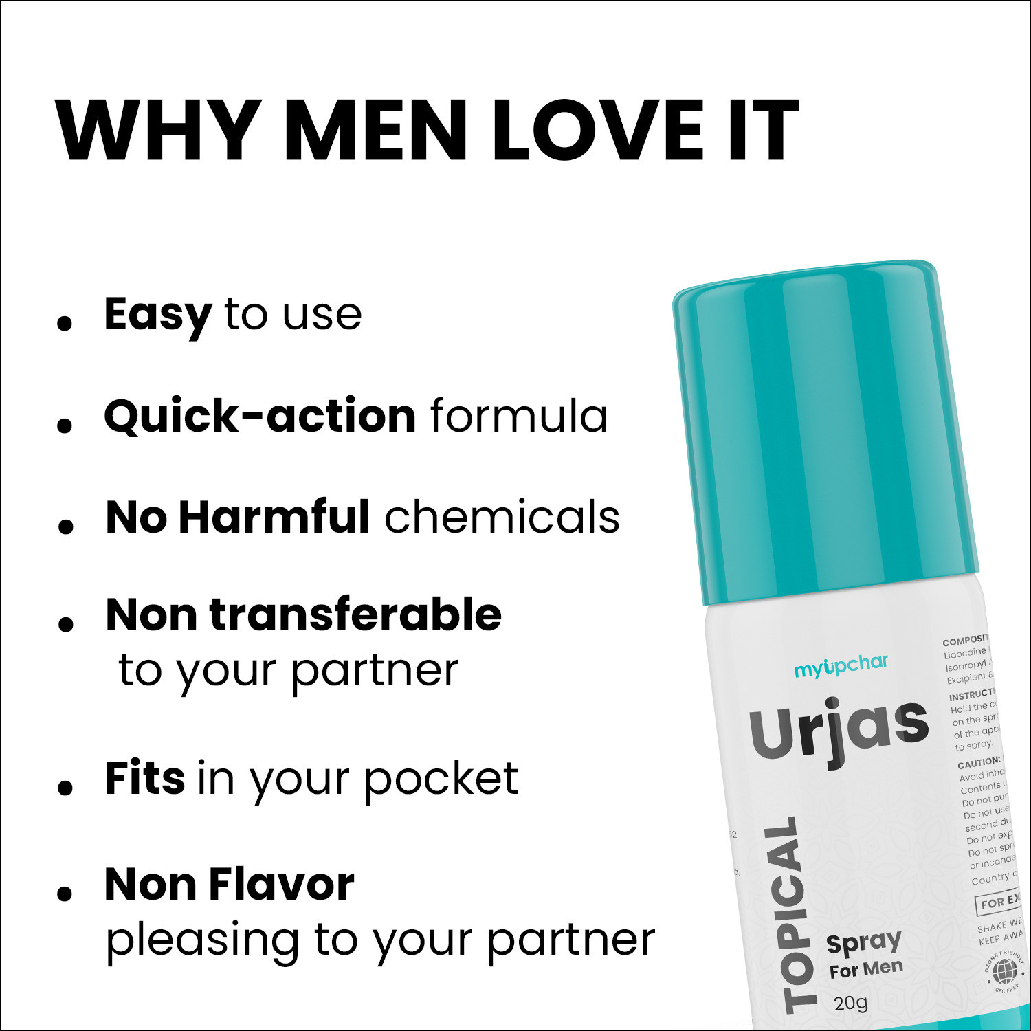 Image of myUpchar Urjas Topical Spray for Men Lubricant