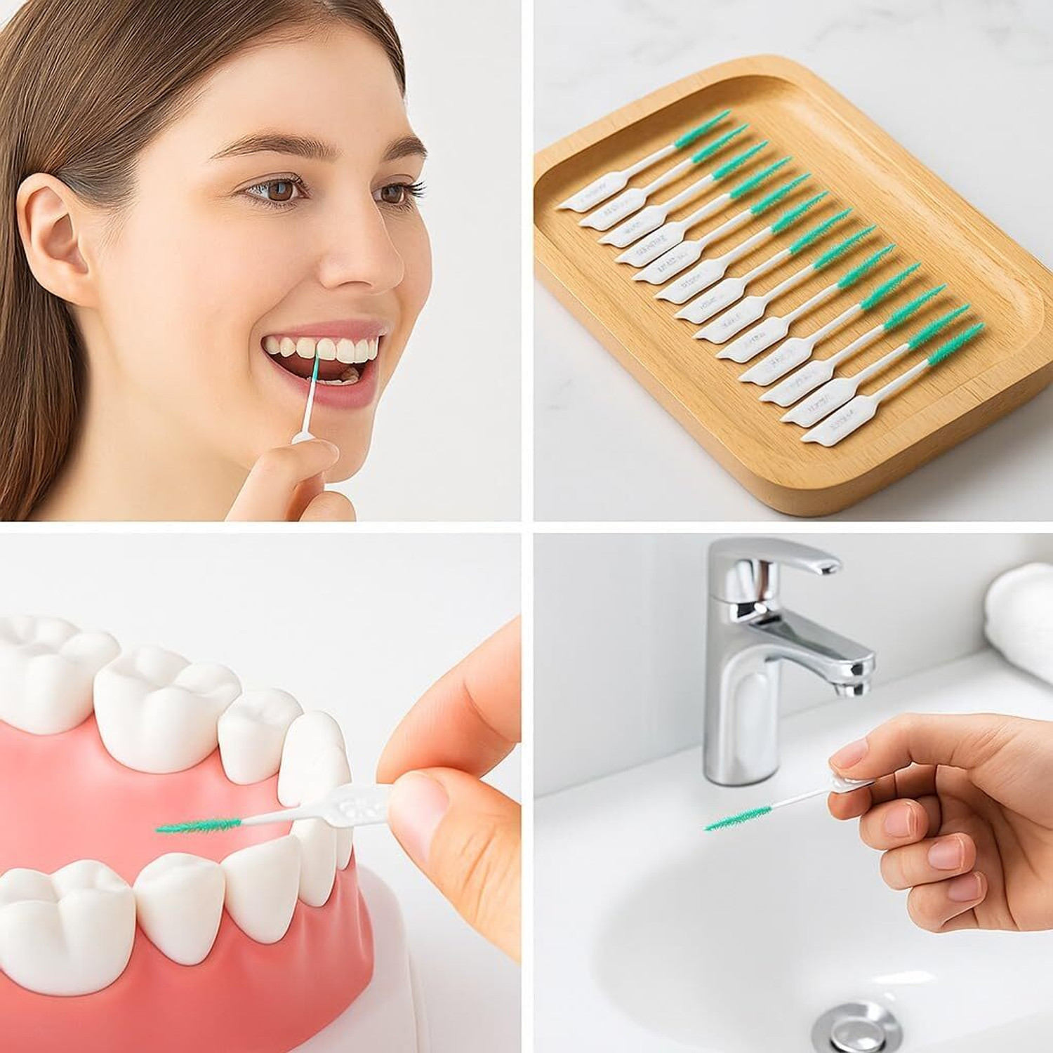 Image of ICPA VSHLOM Interdental Brush for Braces Teeth Cleaning Oral Care Pack of 40 Pieces