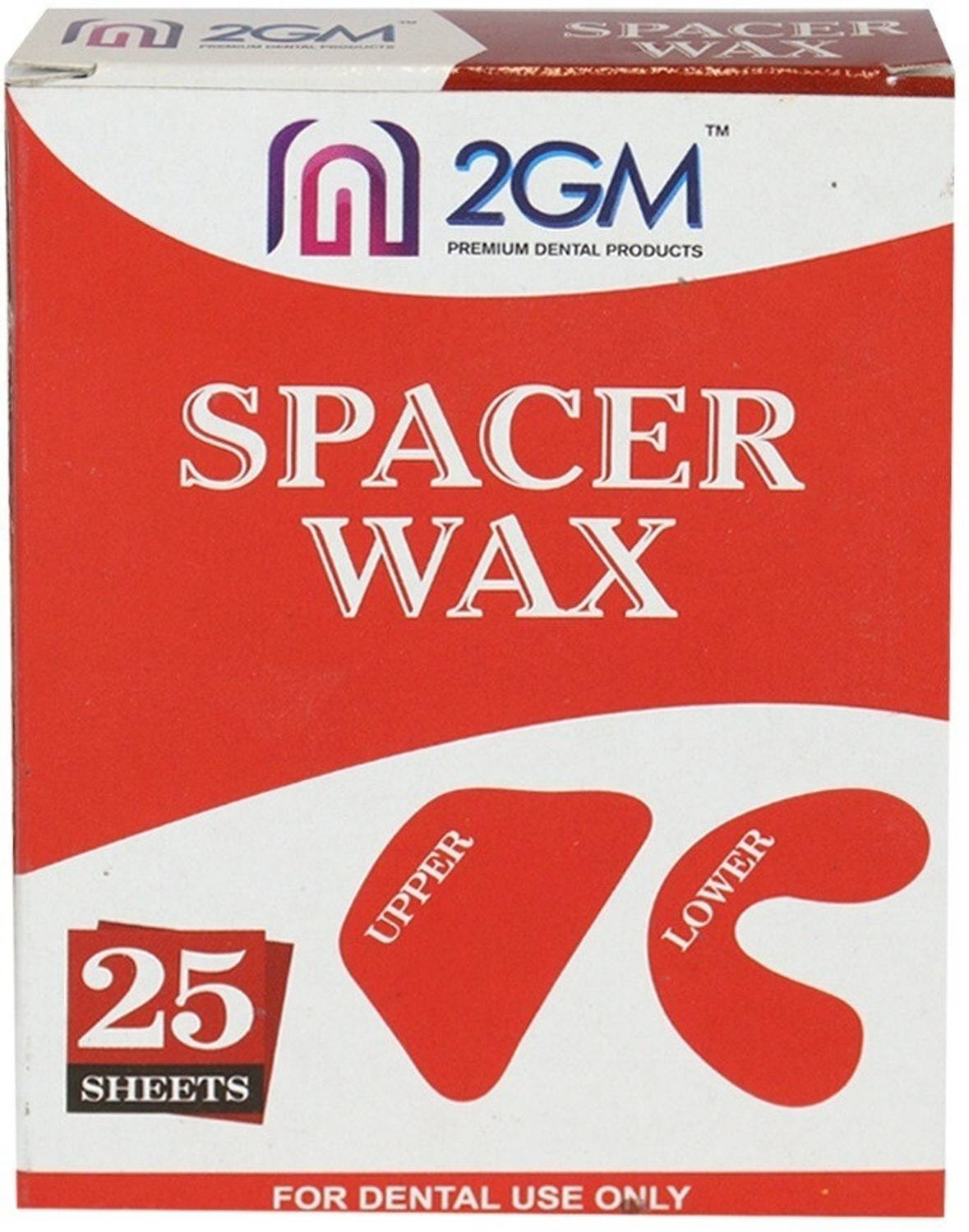 2GM Dental Spacer Wax - 25 Sheets (Upper) High Quality Paraffin Waxes