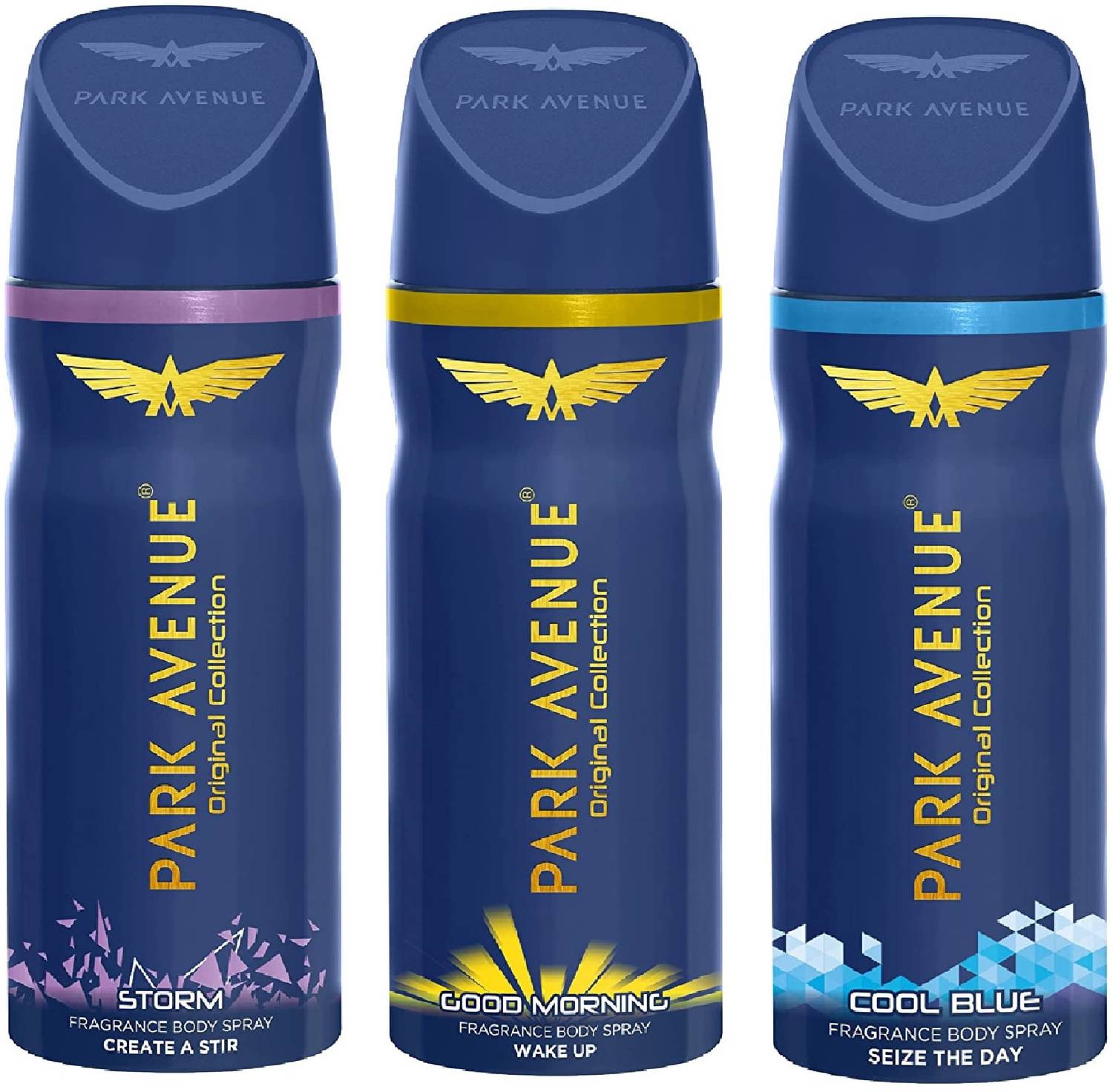 PARK AVENUE C BLUE+G MORNING+STORM DEODORANT, 150ML PACK OF 3 PCS