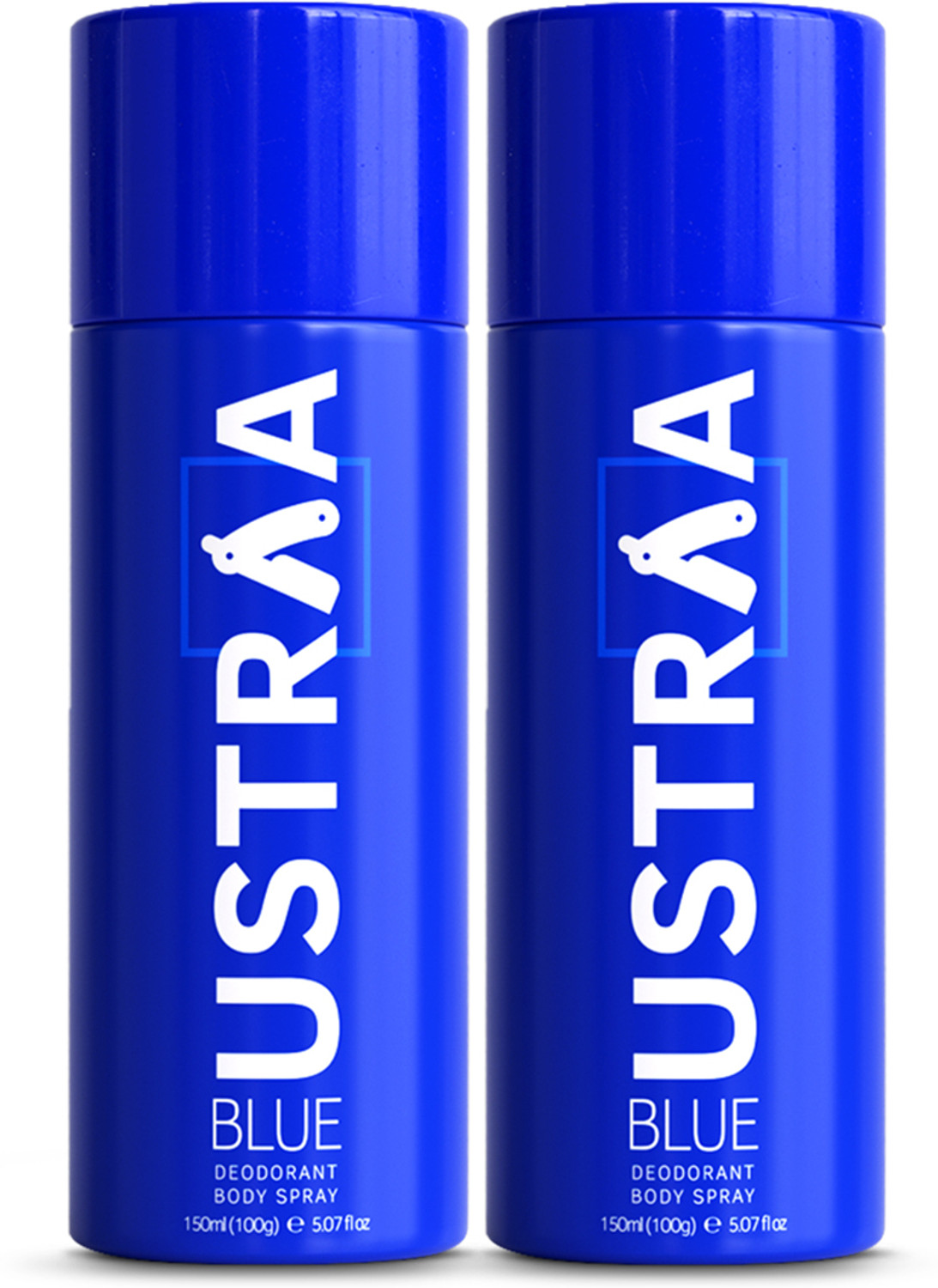 Image of USTRAA Blue Deodorant - Cool & Aquatic Fragrance | Boosts Freshness | Fights Bad Odour Deodorant Spray - For Men