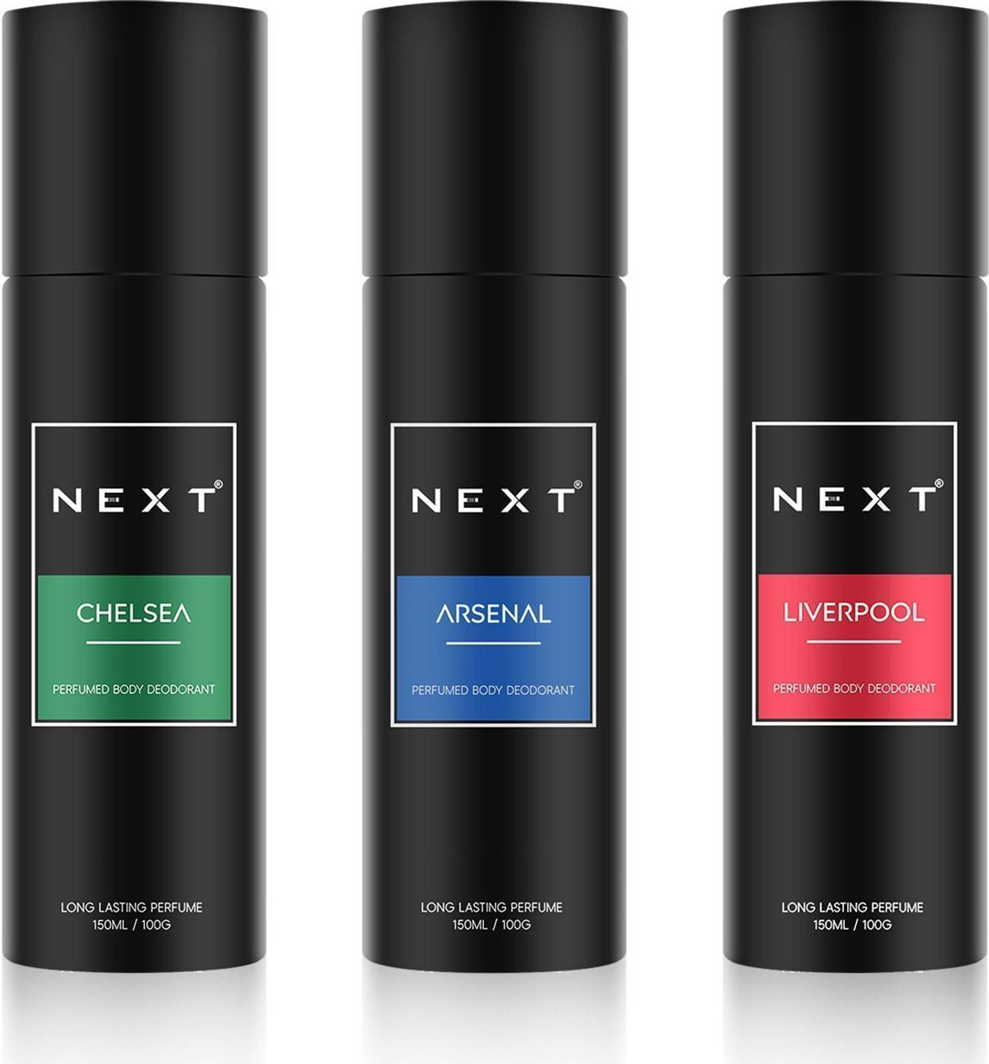 NEXT Arsenal, Chelsea and Liverpool (3X150ml) Combo Set Long Last