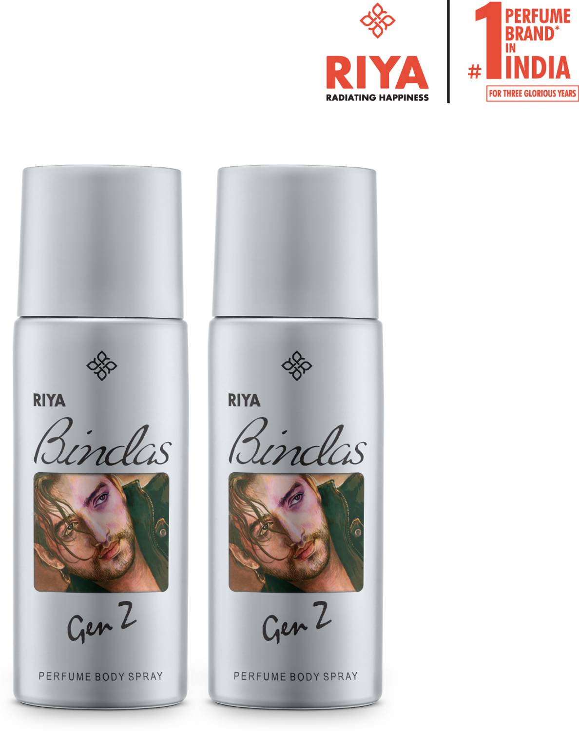Riya Bindas Grey Deodorant - Pack of 2 - Image 1