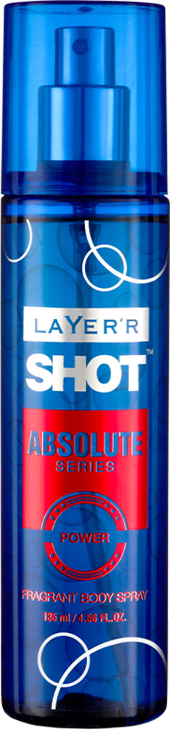 Image of LAYER'R SHOT ABSOLUTE POWER 135ml Body Spray - For Men