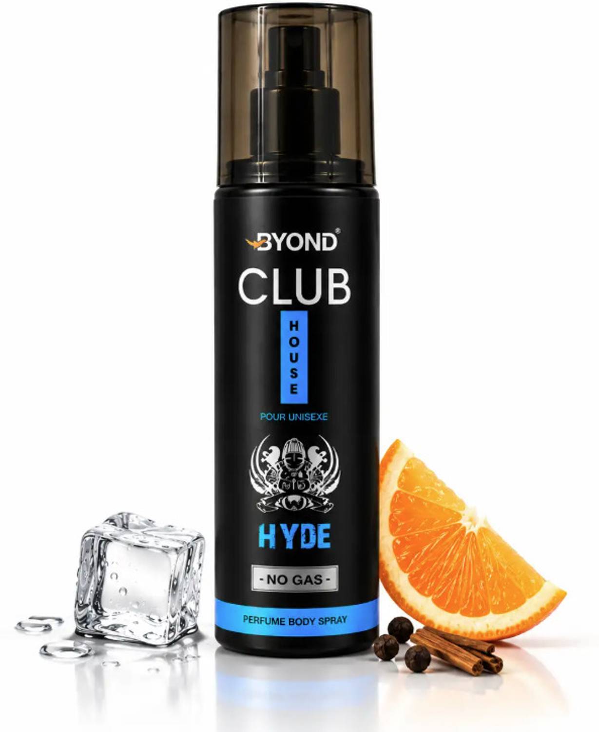 Byond Hyde No Gas Unisex- Long Lasting Fragrance, Premium Daily Wear Scent Perfume Body Spray - For Men & Women