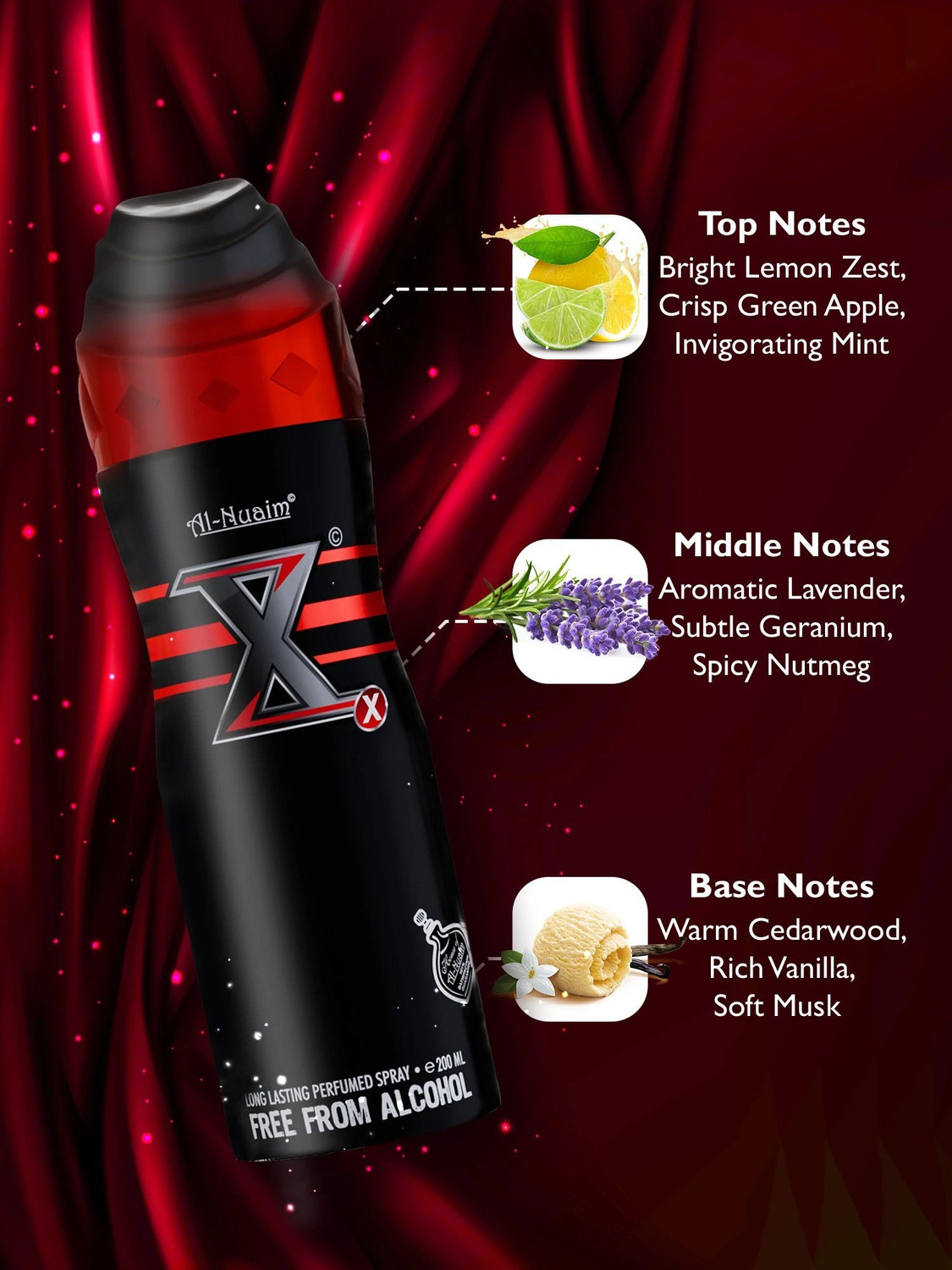 Image of Al-Nuaim Orignal xx Alcohol Free Deodorant Body Spray - For Men