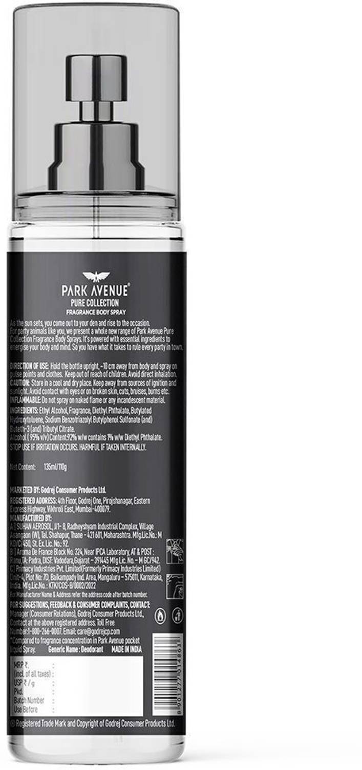 PARK AVENUE Trance Perfume Body Spray 135 ml - Image 3