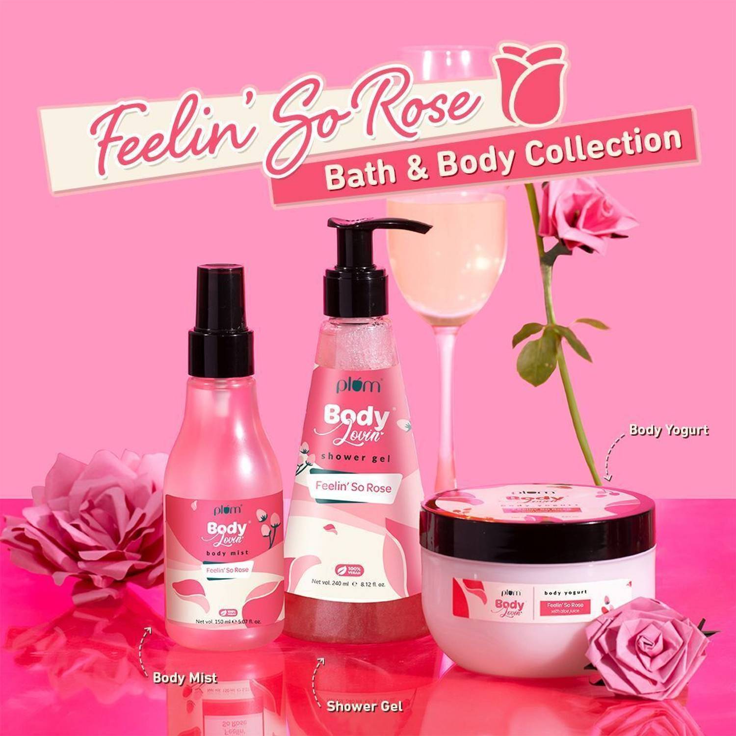 Plum BodyLovin' Feelin' So Rose 100ml - Image 4