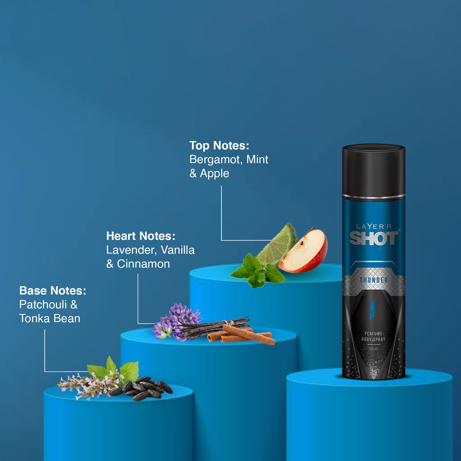 Image of LAYER'R Shot - Thunder Deodorant Spray - For Men