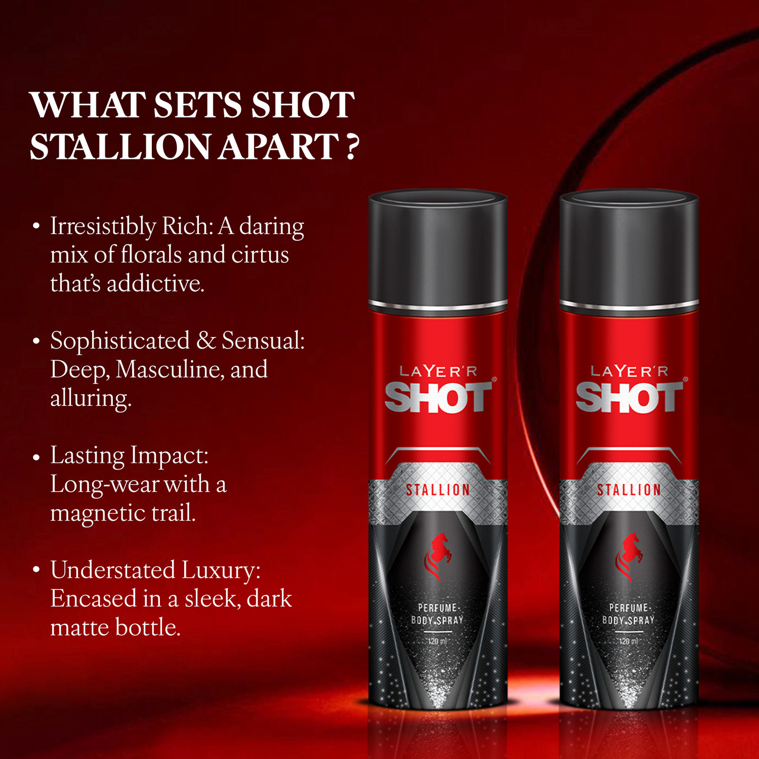 Image of LAYER'R Shot Stallion Deodorant Spray - For Men
