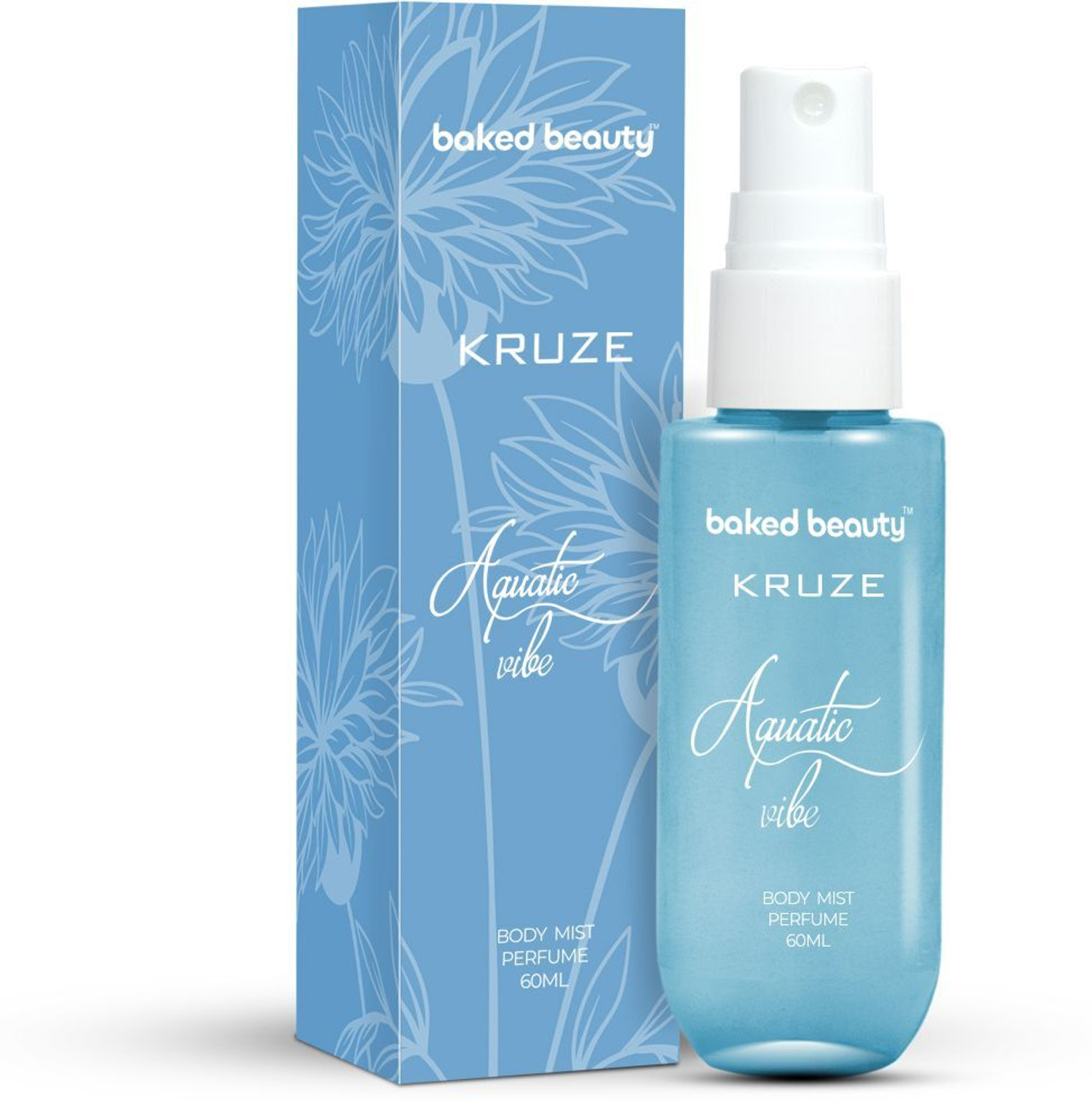 Image of BAKED BEAUTY Kruze Aquatic Vibe Body Mist Refreshing Long Lasting Fragrance for Women - 60ml Body Mist - For Women