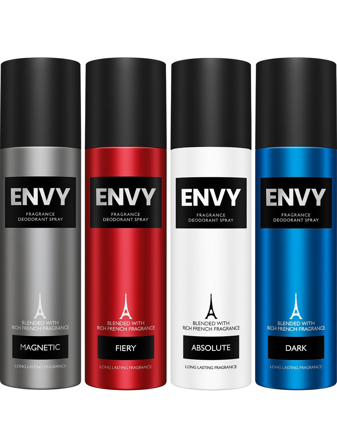Envy Dark, Fiery, Absoulute & Magnetic Long Lasting Deodorant Spray  -  For Men