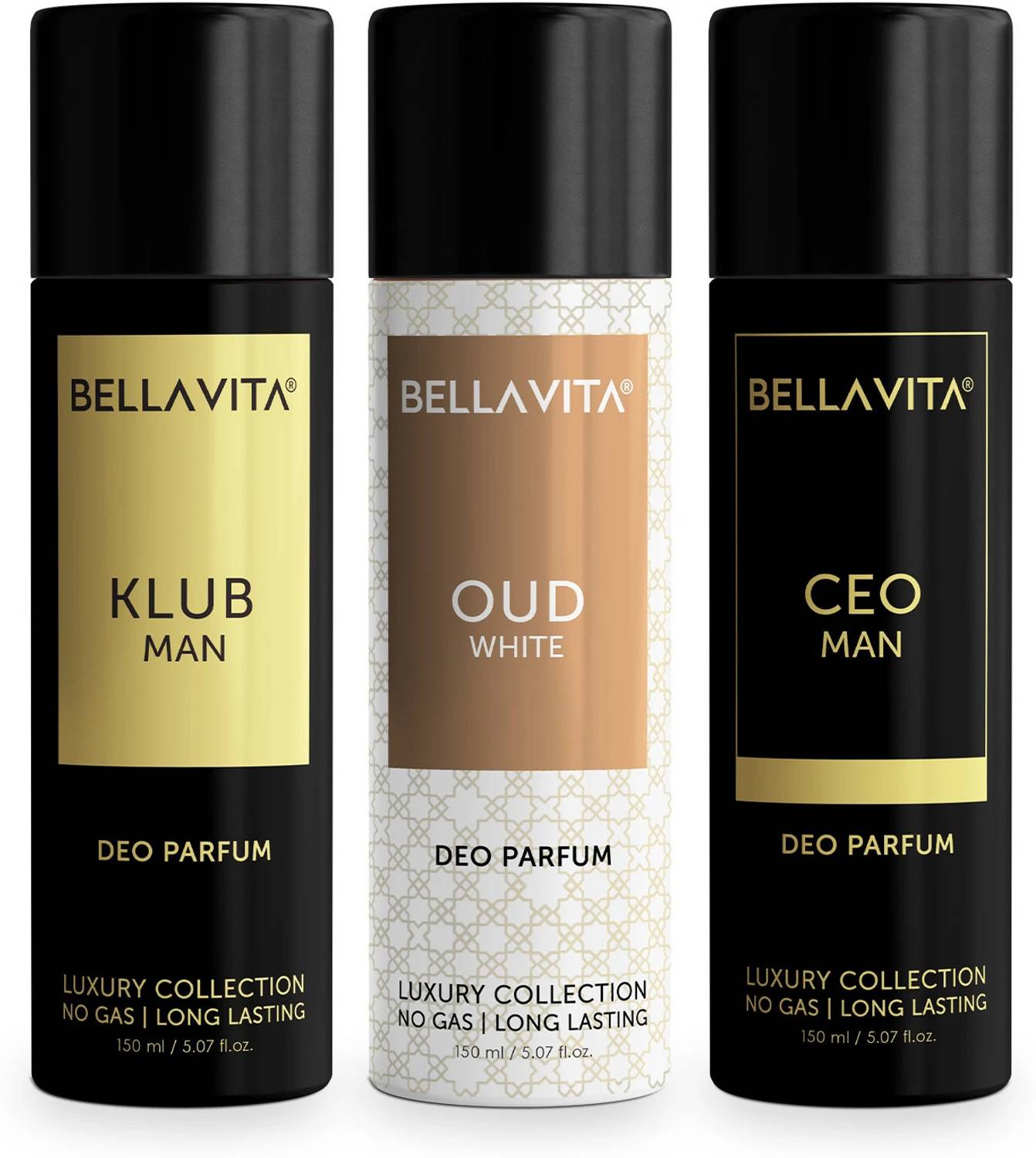 BELLAVITA Deo Men's Body Parfum Combo Long Lasting fragrance, wit