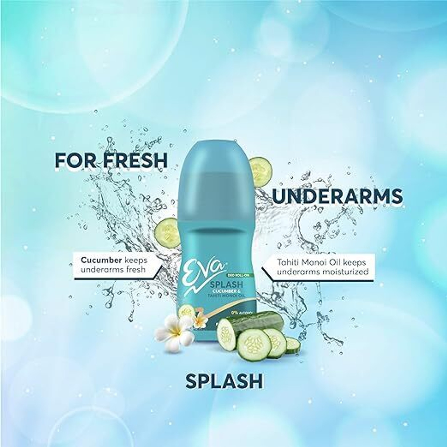 Image of EVA Soft & Splash Roll On Combo|For Fresh & Smooth Deodorant Roll-on - For Women (100 ml, Pack of 2)
