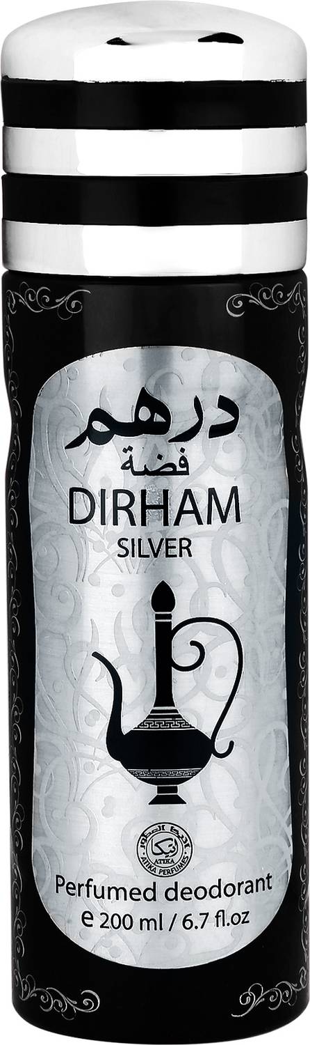 Atika Dirham Silver Refreshing Deodorant | Long Lasting Deodorant Spray - For Men