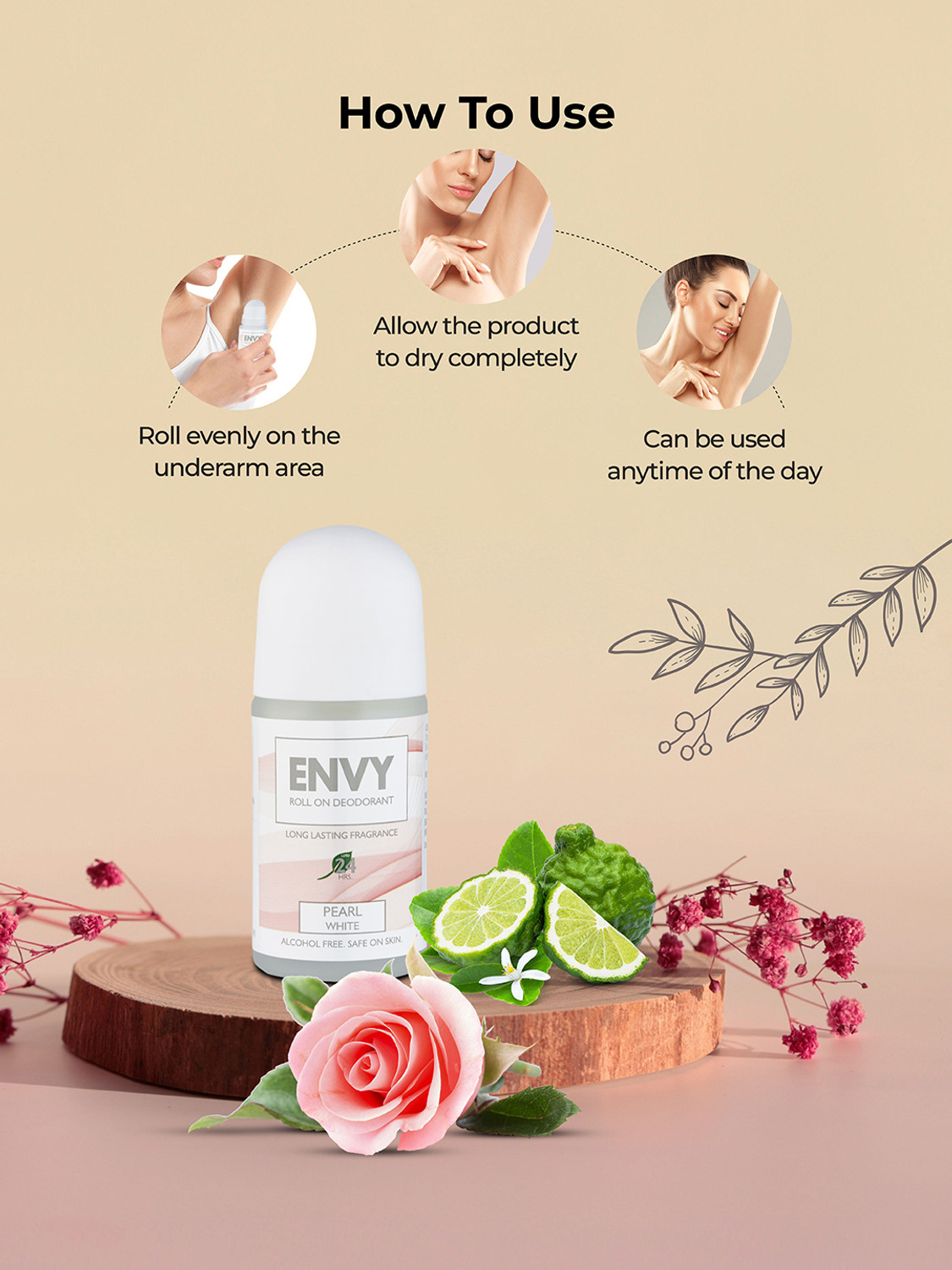 Image of Envy Pearl White II Long Lasting Deodorant Roll-on - For Women