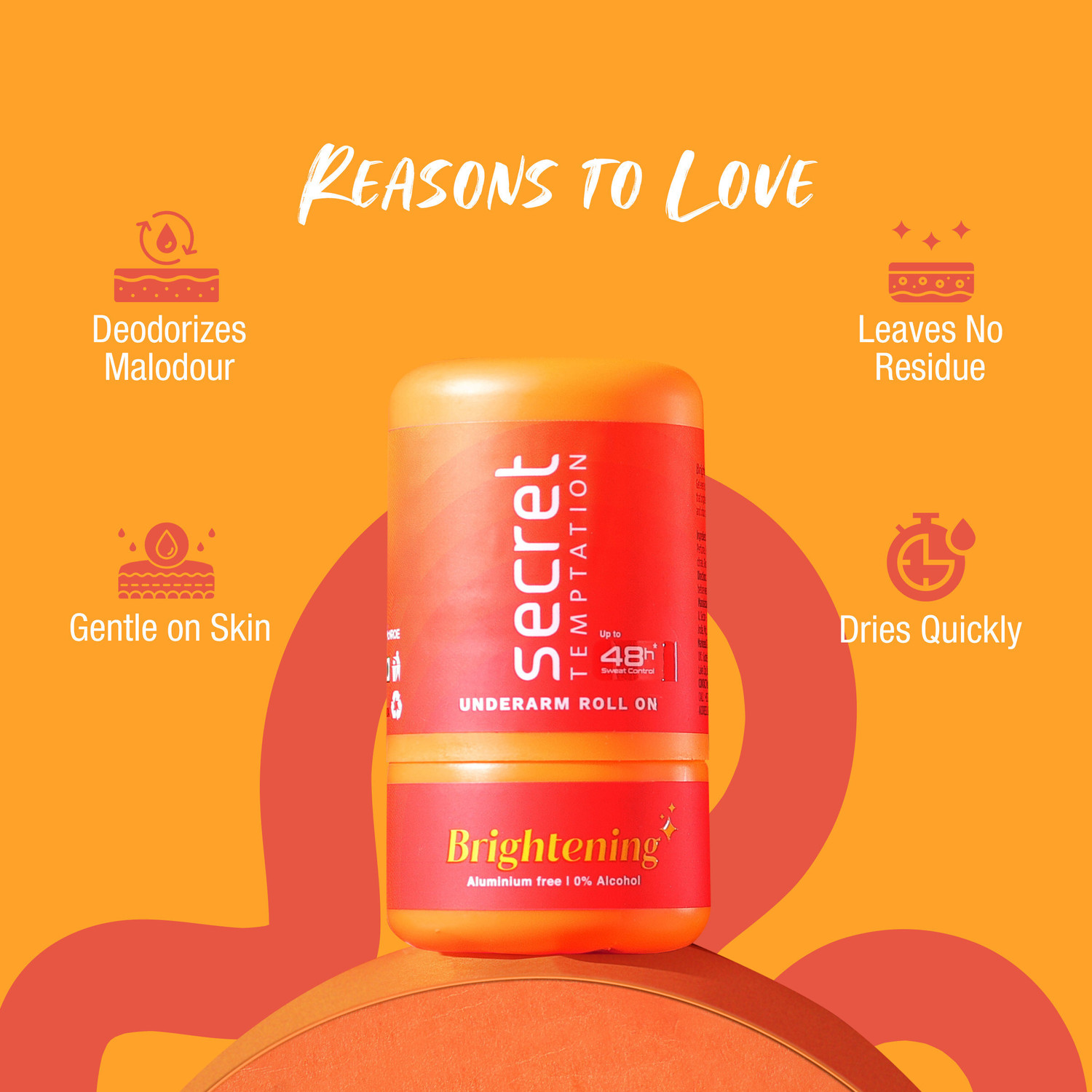 Image of Secret Temptation Brightening Roll-on Pack of 3 Deodorant Roll-on - For Women