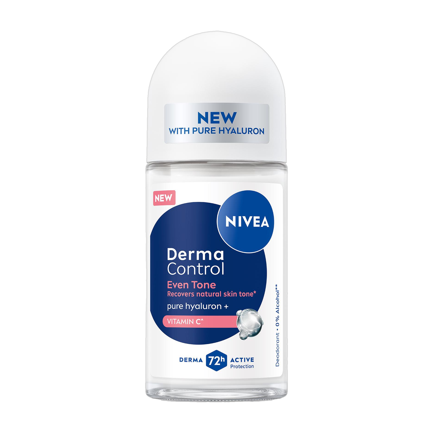Image of NIVEA Derma Control Eventone, 0%Alcohol, Hyaluronic Acid, Vitamin C, Brighter Underarm Deodorant Roll-on - For Women