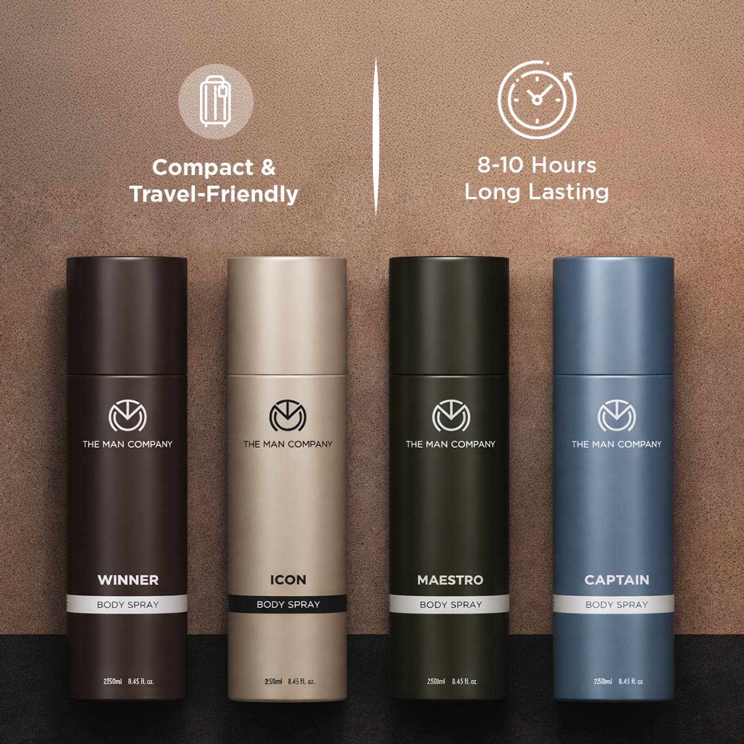 THE MAN COMPANY 4x250ml Deodorant Body Pack of 4 · 250 ml (1 L total) - Image 2