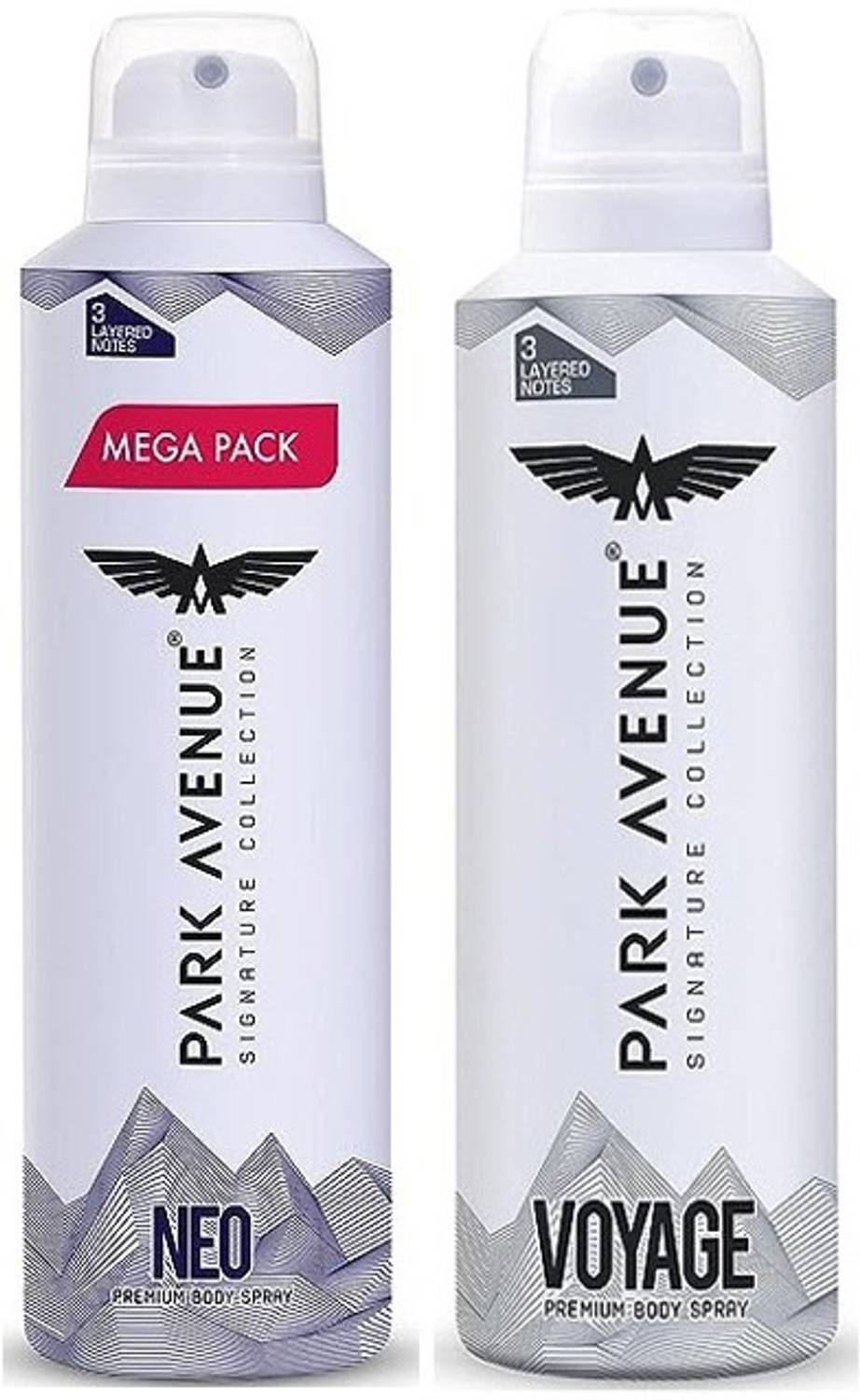 PARK AVENUE NEO+VOYAGE 2PCS(250MRP)EACH. Body Spray - For Men &