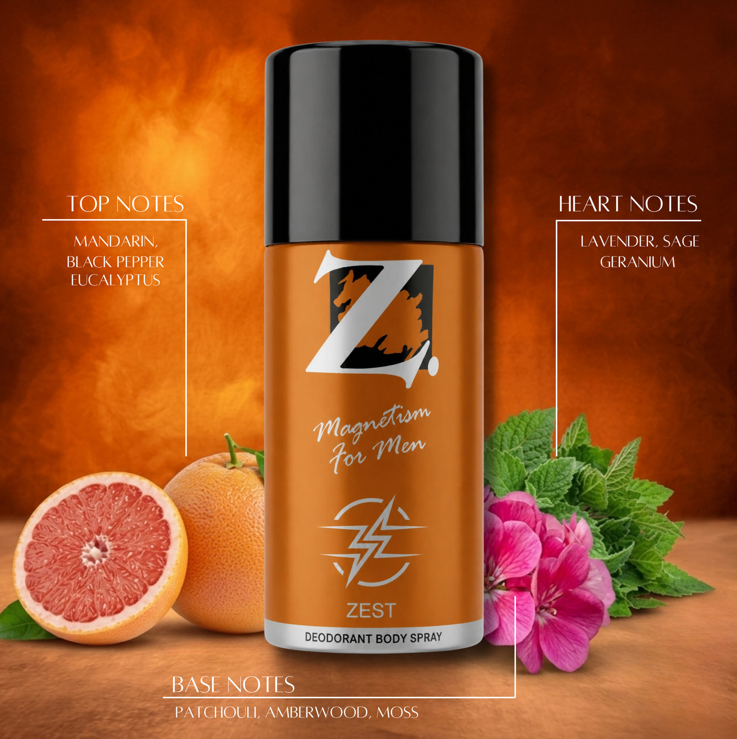 Image of Z - Magnetism for Men Classic Zest Deo, Super Saver Pack, Fragrance Deodorant, Prevents Odor, Combo Body Spray - For Men