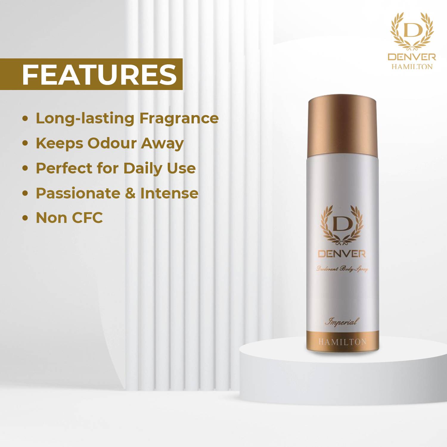 DENVER Imperial, Caliber, Honour, Black.code Deo 50ml x 4 Body Spray - Image 4