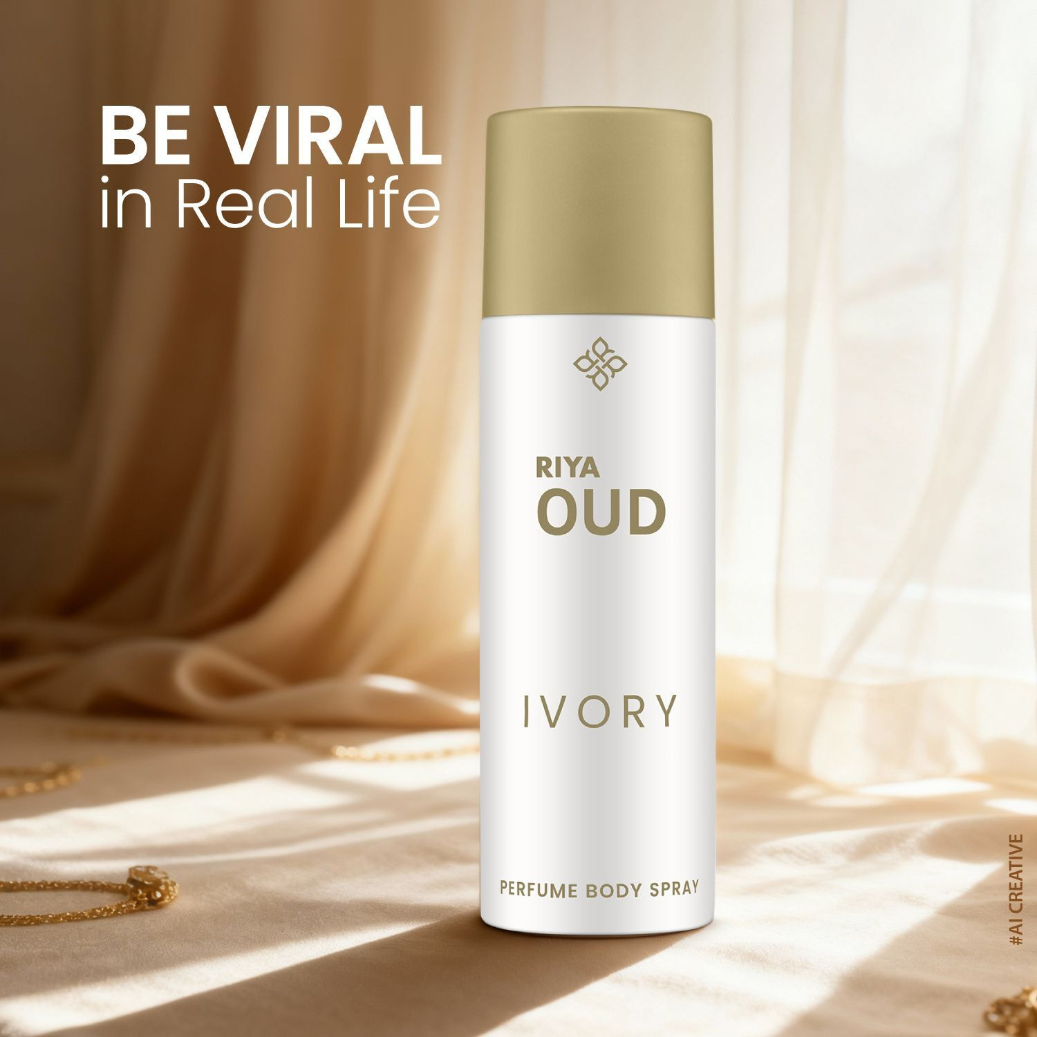 Image of RIYA OUD Ivory Perfume Body Spray for Unisex | Warm and Spicy Notes Deodorant Spray - For Men & Women