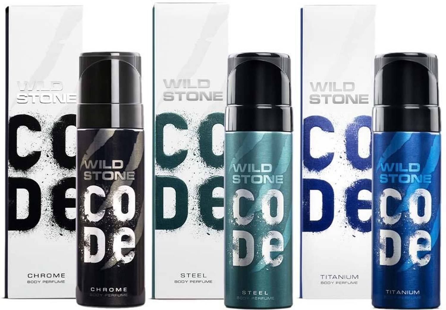 Wild Stone CODE CODE Chrome, Steel & Titanium 150 ml Deodorant - Image 1