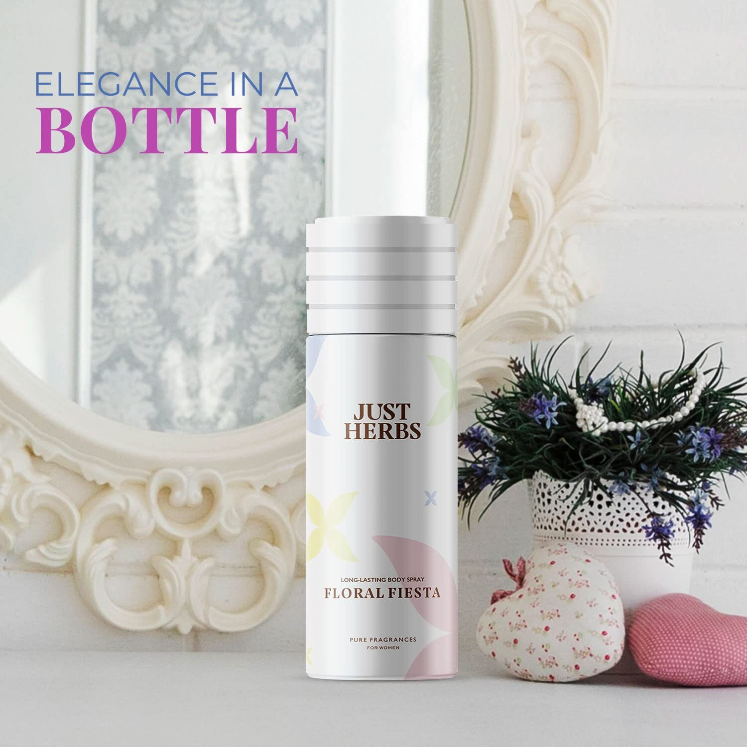 Image of Just Herbs Long Lasting Body Spray Floral Fiesta Deodorant Spray - For Women