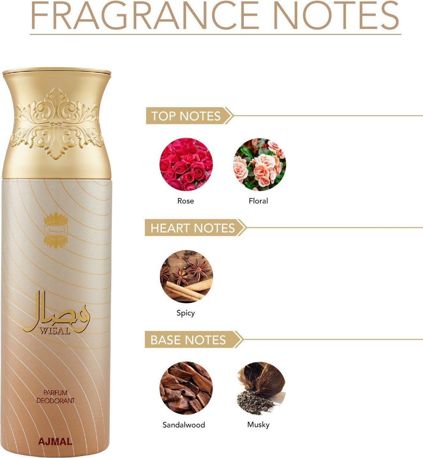 Image of Ajmal Blu, Aurum, Wisal & Wisal Dhahab Each Deodorant Spray - For Men & Women