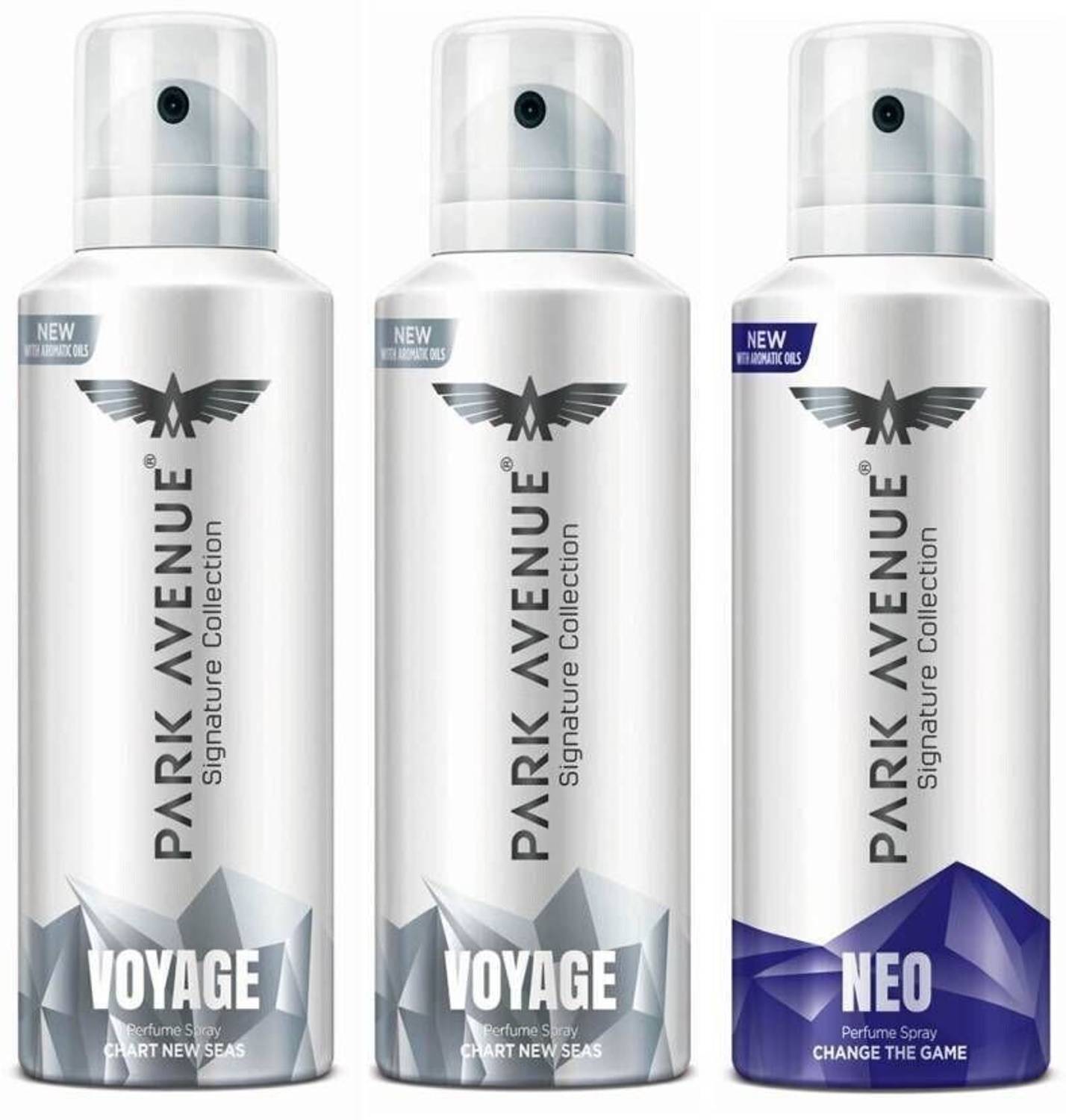PARK AVENUE 2 Voyage & Neo Deodorant Spray - For Men & Women (4