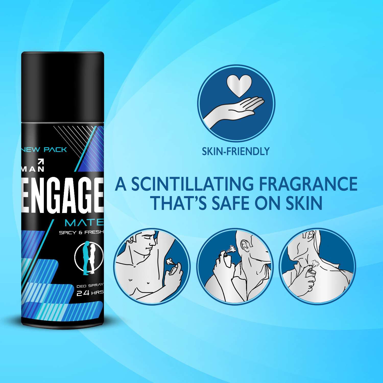 Image of Engage Mate Deodorant Spray - For Men